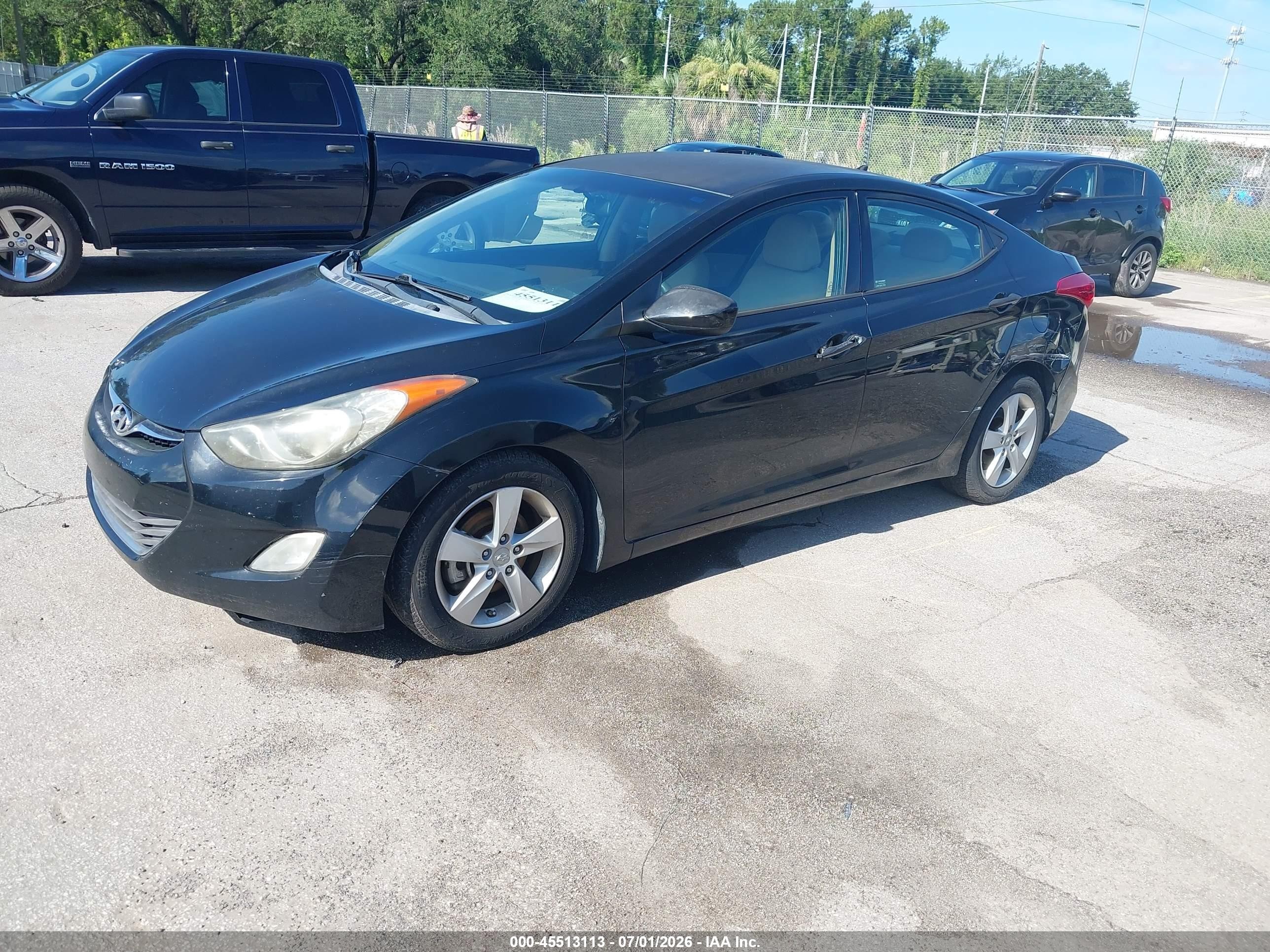 2013 Hyundai Elantra Gls Black vin: 5NPDH4AE2DH328184
