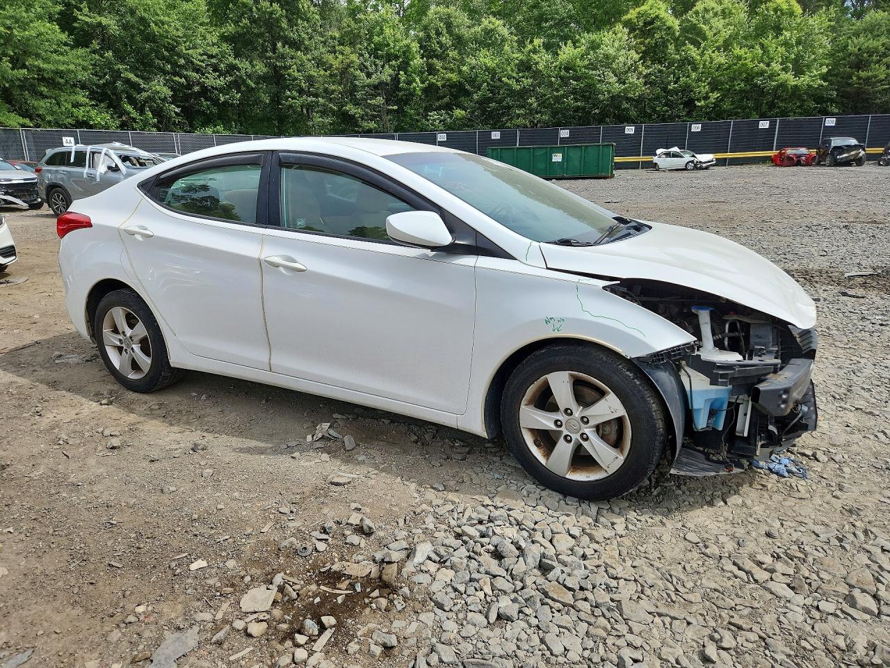 2013 Hyundai Elantra Gls Белый vin: 5NPDH4AE2DH330856