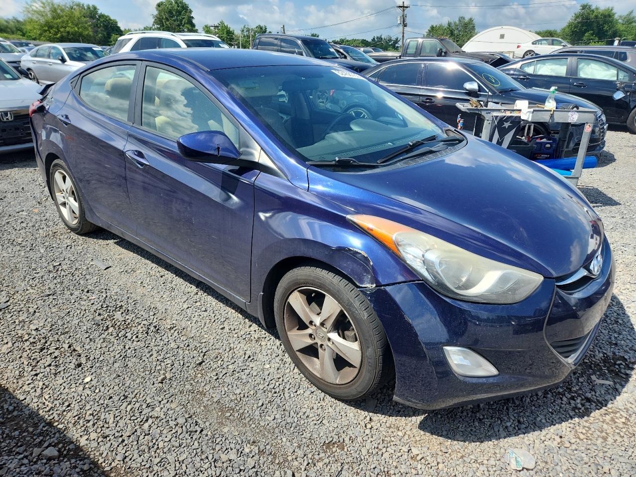2013 Hyundai Elantra Gls Blue vin: 5NPDH4AE2DH331408