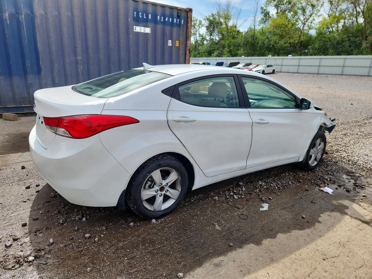 2013 Hyundai Elantra Gls White vin: 5NPDH4AE2DH334809