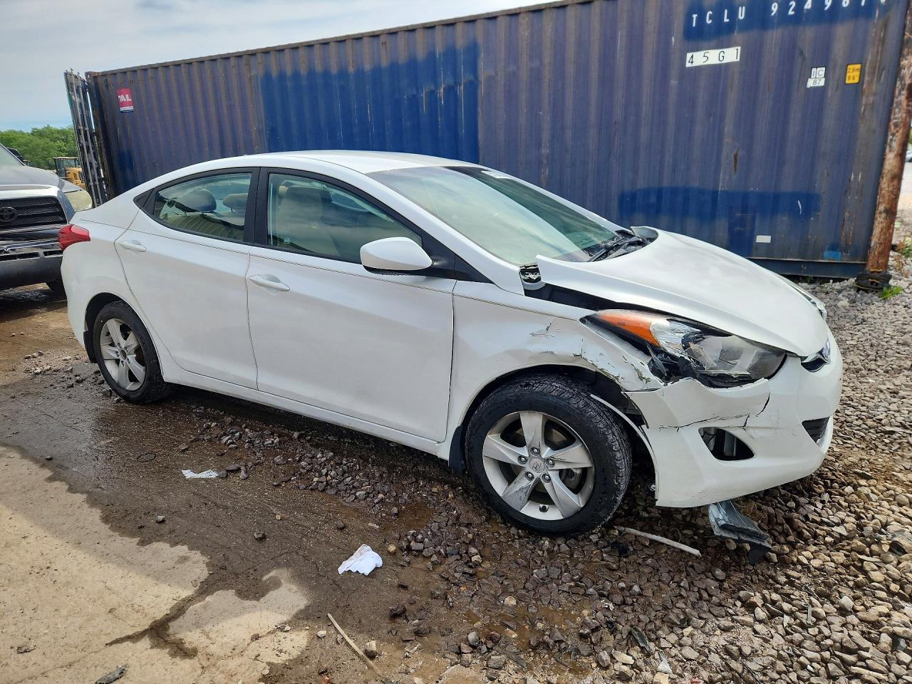 2013 Hyundai Elantra Gls White vin: 5NPDH4AE2DH334809