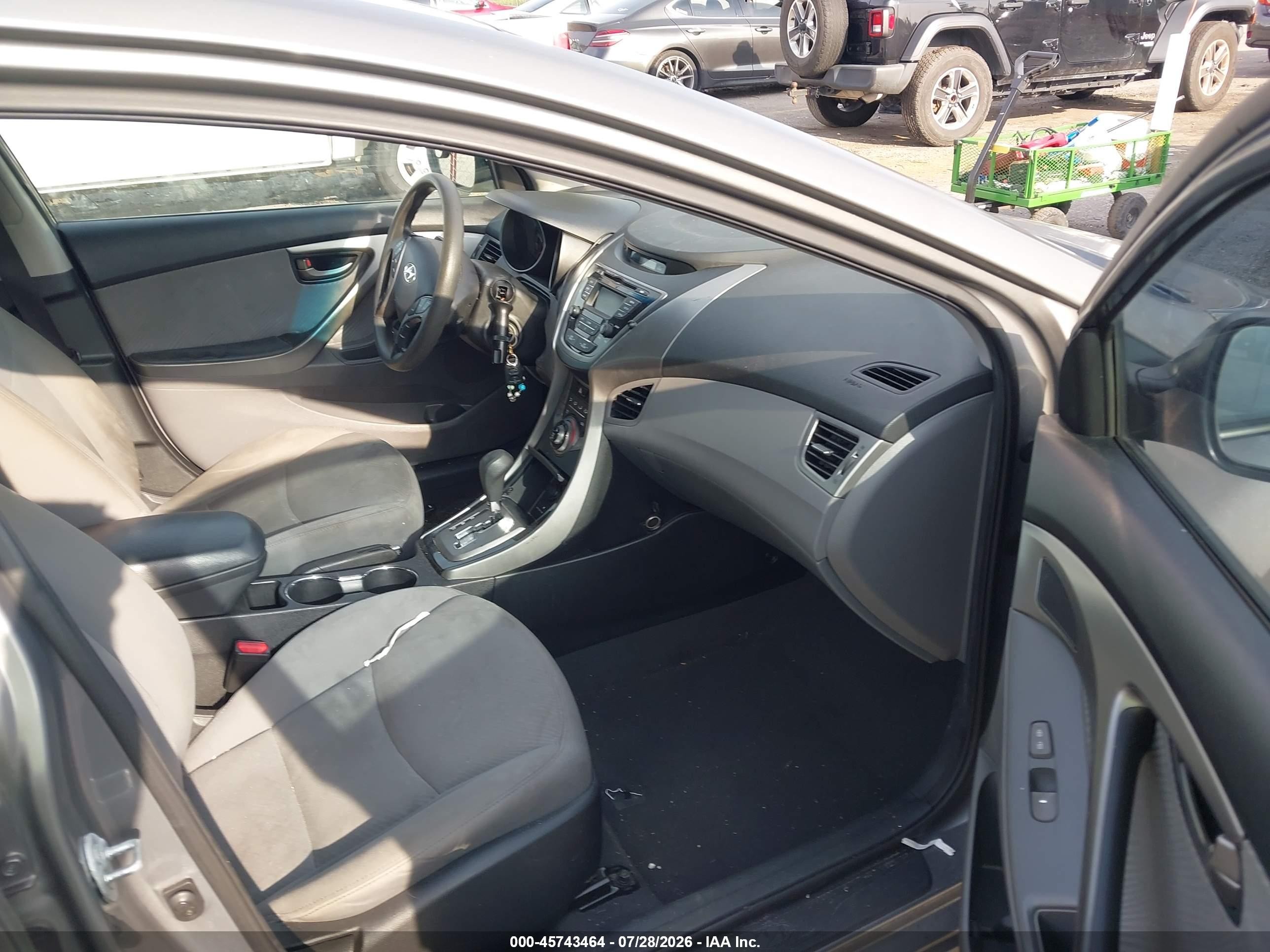 2013 Hyundai Elantra Gls Gray vin: 5NPDH4AE2DH343896
