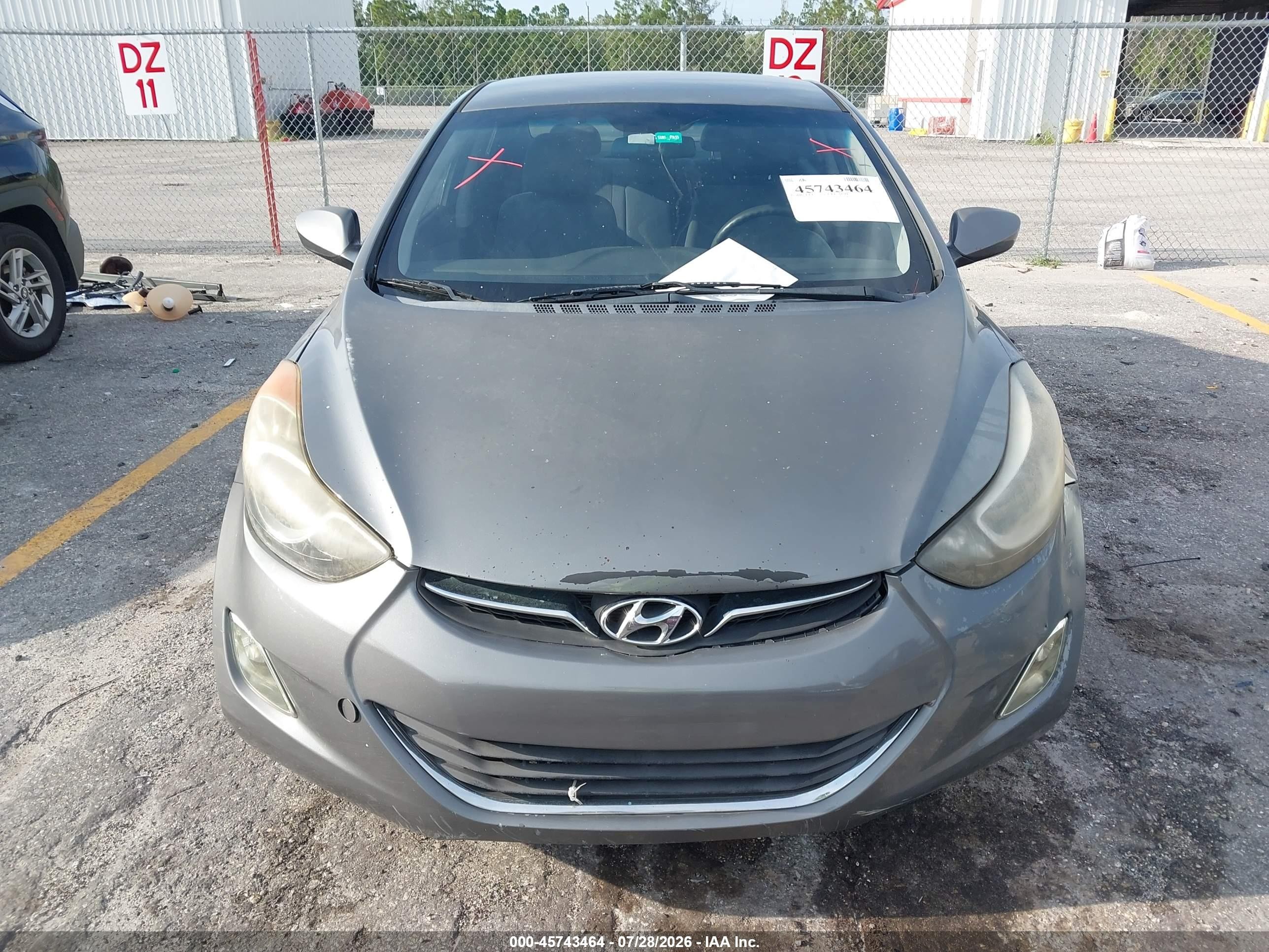 2013 Hyundai Elantra Gls Gray vin: 5NPDH4AE2DH343896