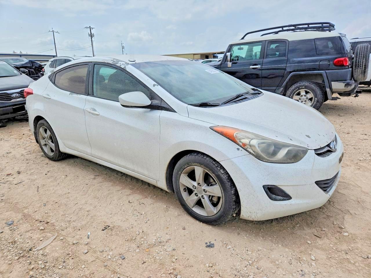 2013 Hyundai Elantra Gls White vin: 5NPDH4AE2DH353019