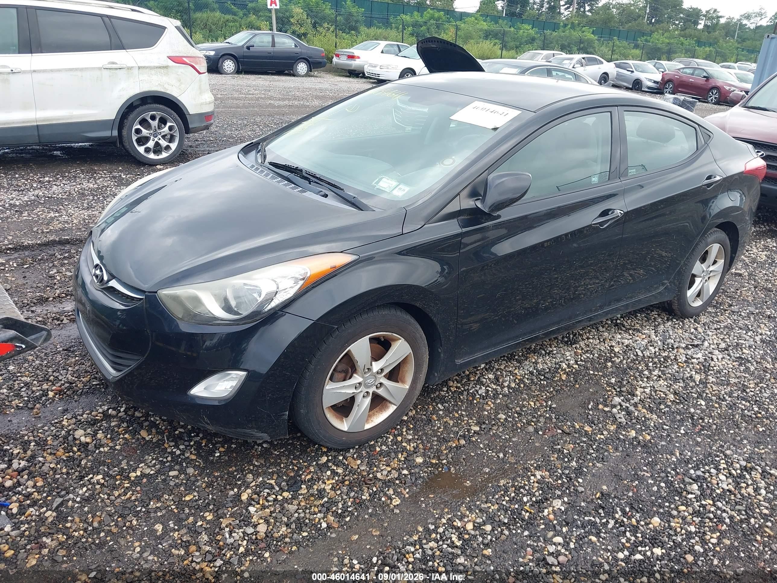 2013 Hyundai Elantra Gls Black vin: 5NPDH4AE2DH359516