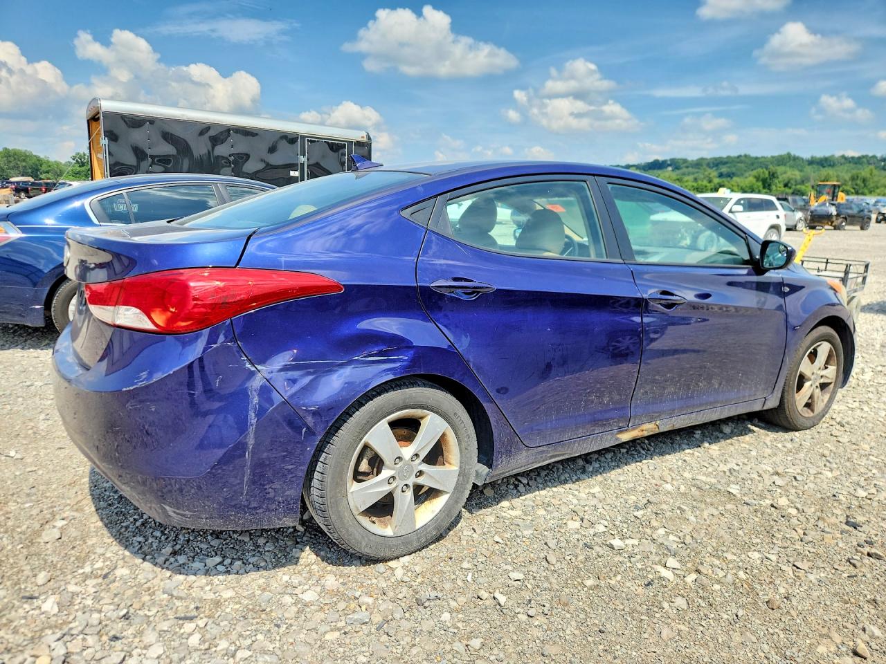 2013 Hyundai Elantra Gls Blue vin: 5NPDH4AE2DH370290