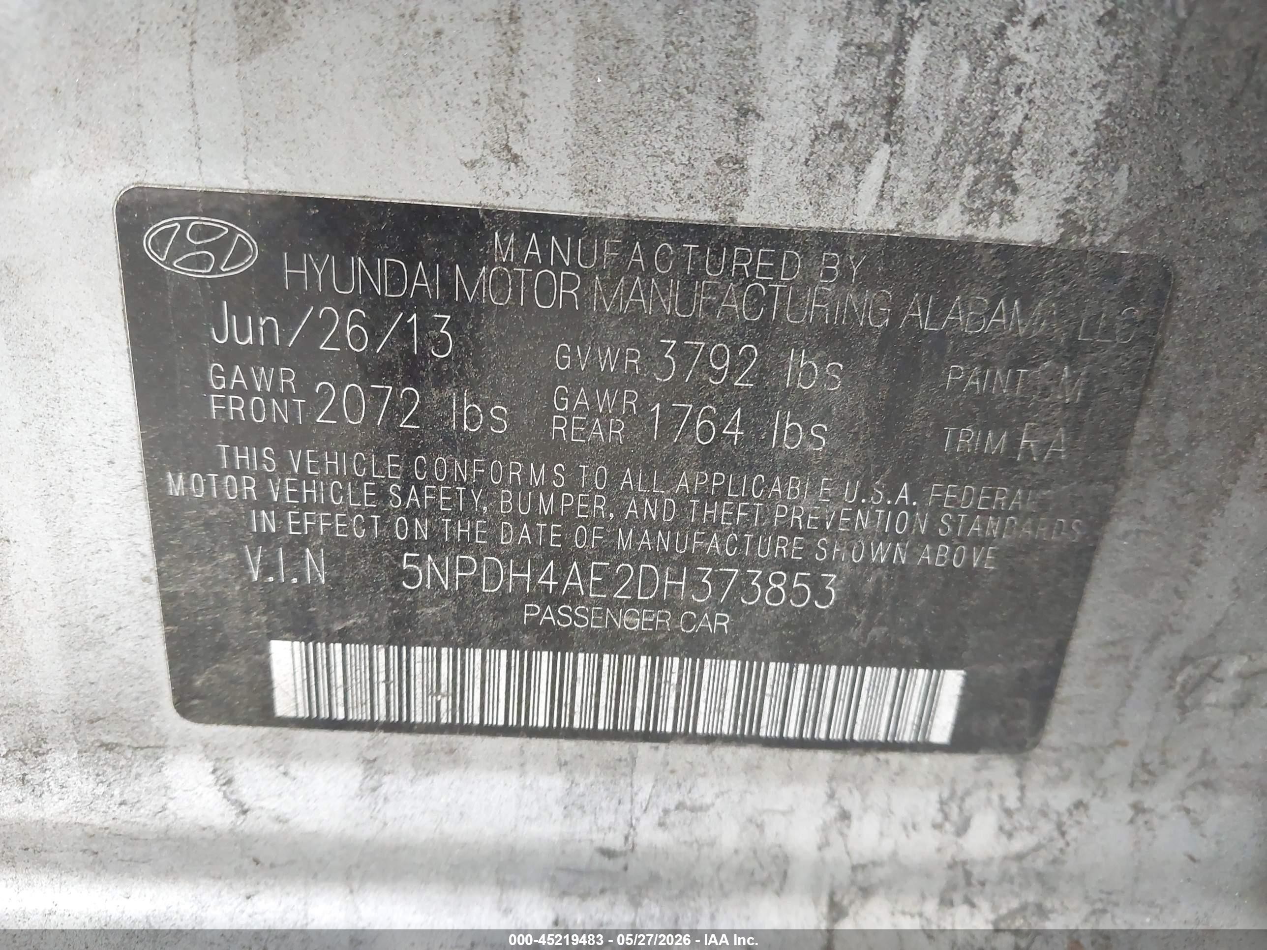 2013 Hyundai Elantra Gls Silver vin: 5NPDH4AE2DH373853