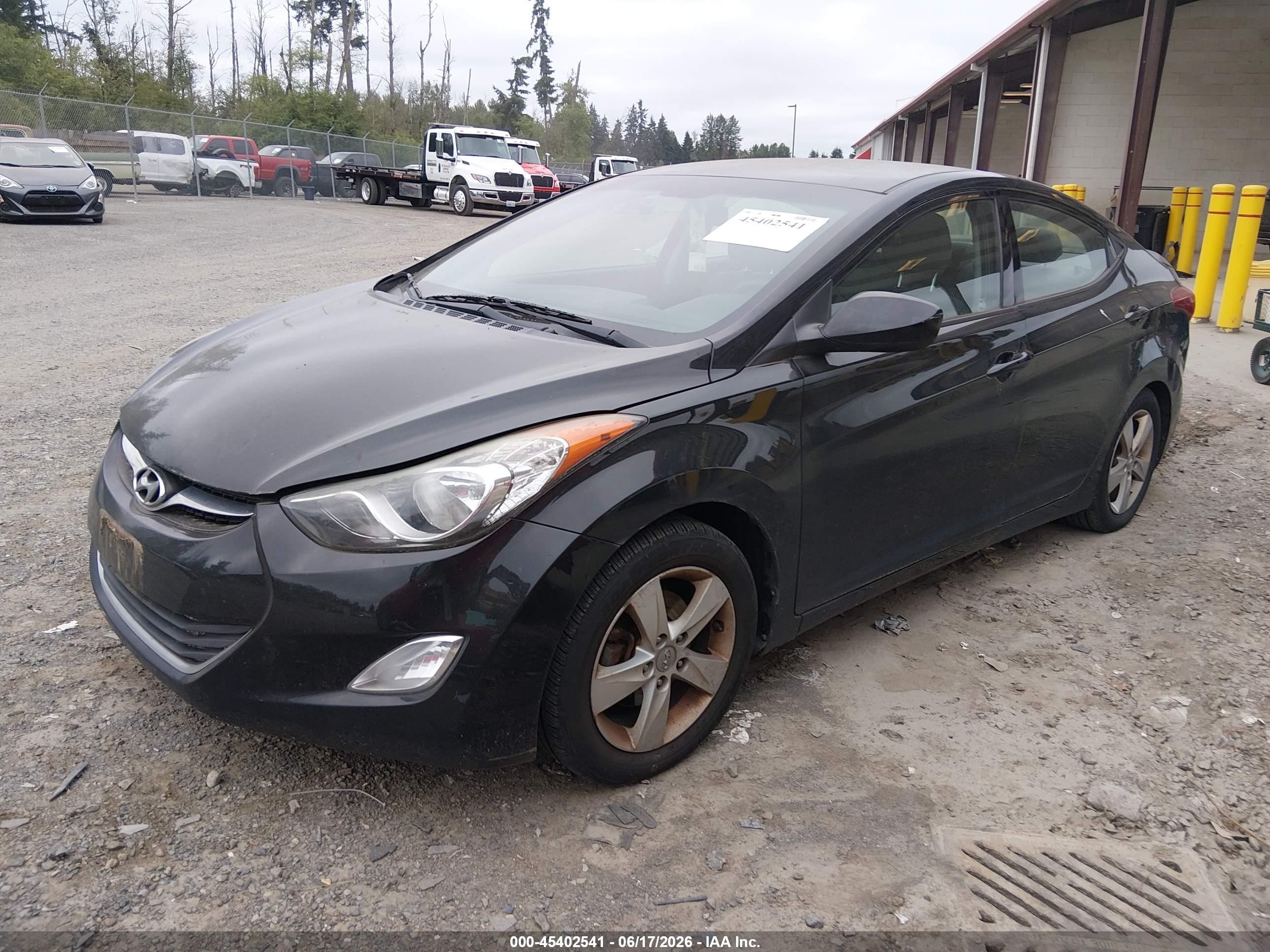 2013 Hyundai Elantra Gls Black vin: 5NPDH4AE2DH383797