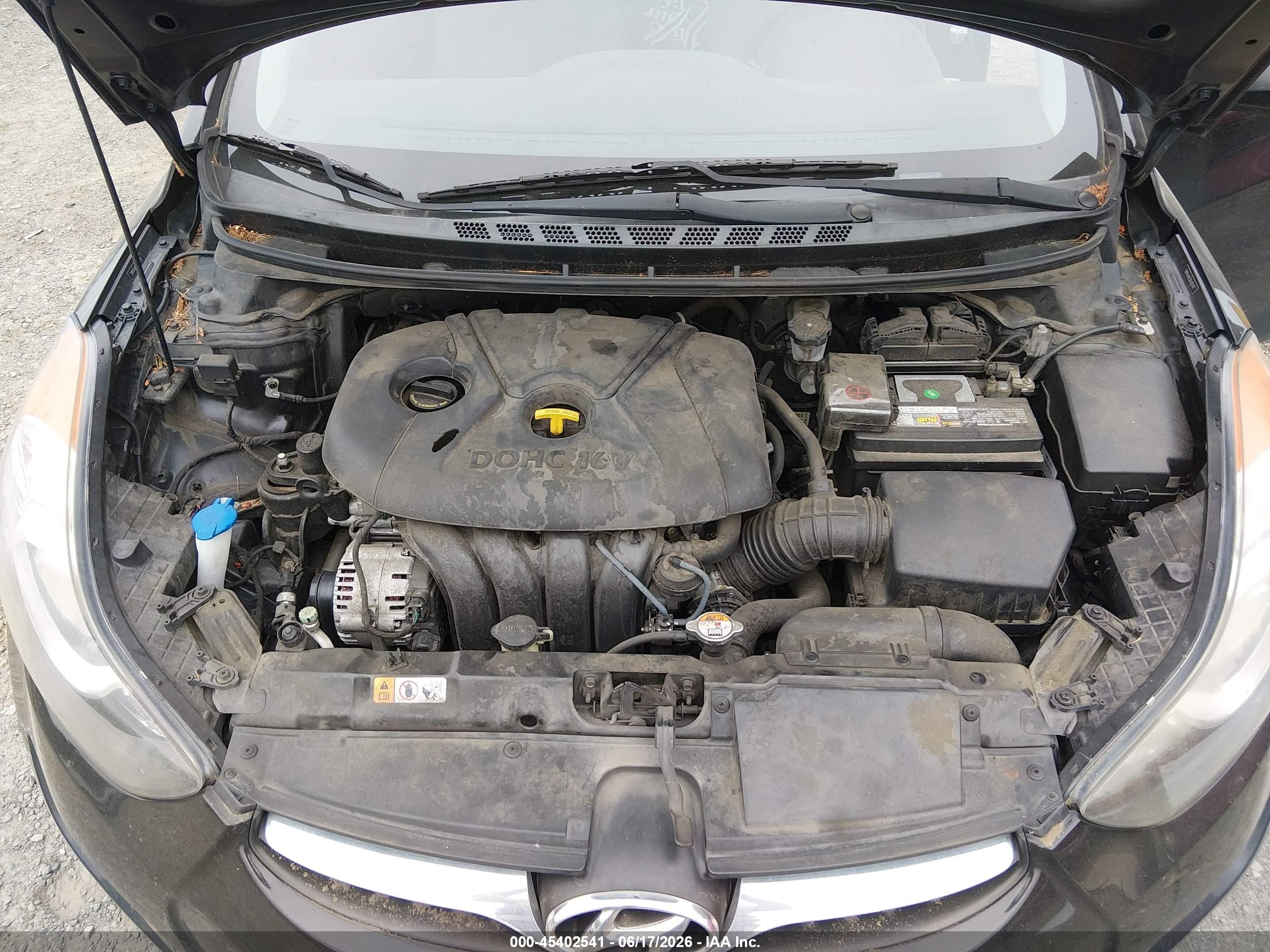 2013 Hyundai Elantra Gls Black vin: 5NPDH4AE2DH383797