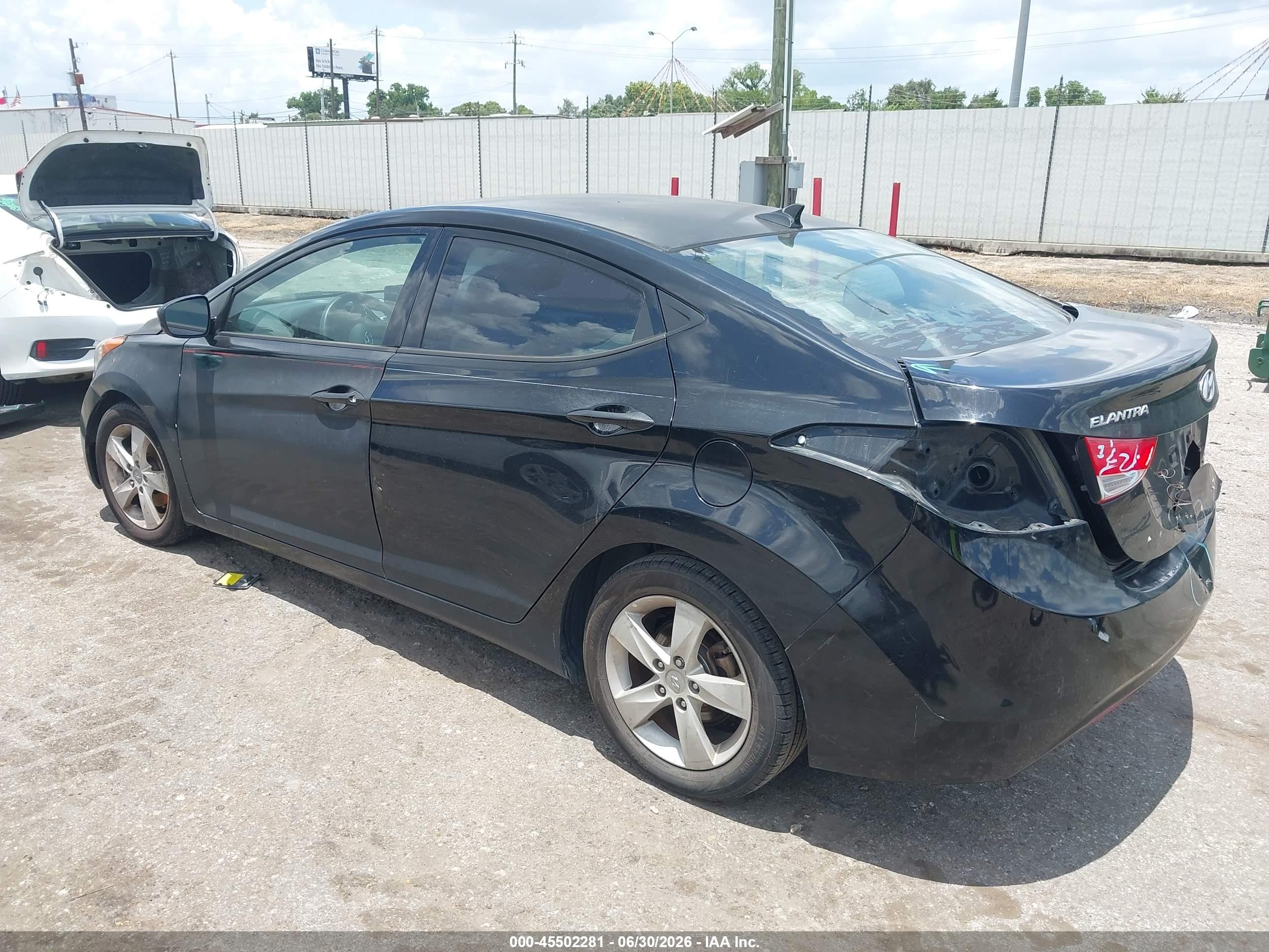 2013 Hyundai Elantra Gls Black vin: 5NPDH4AE2DH383993