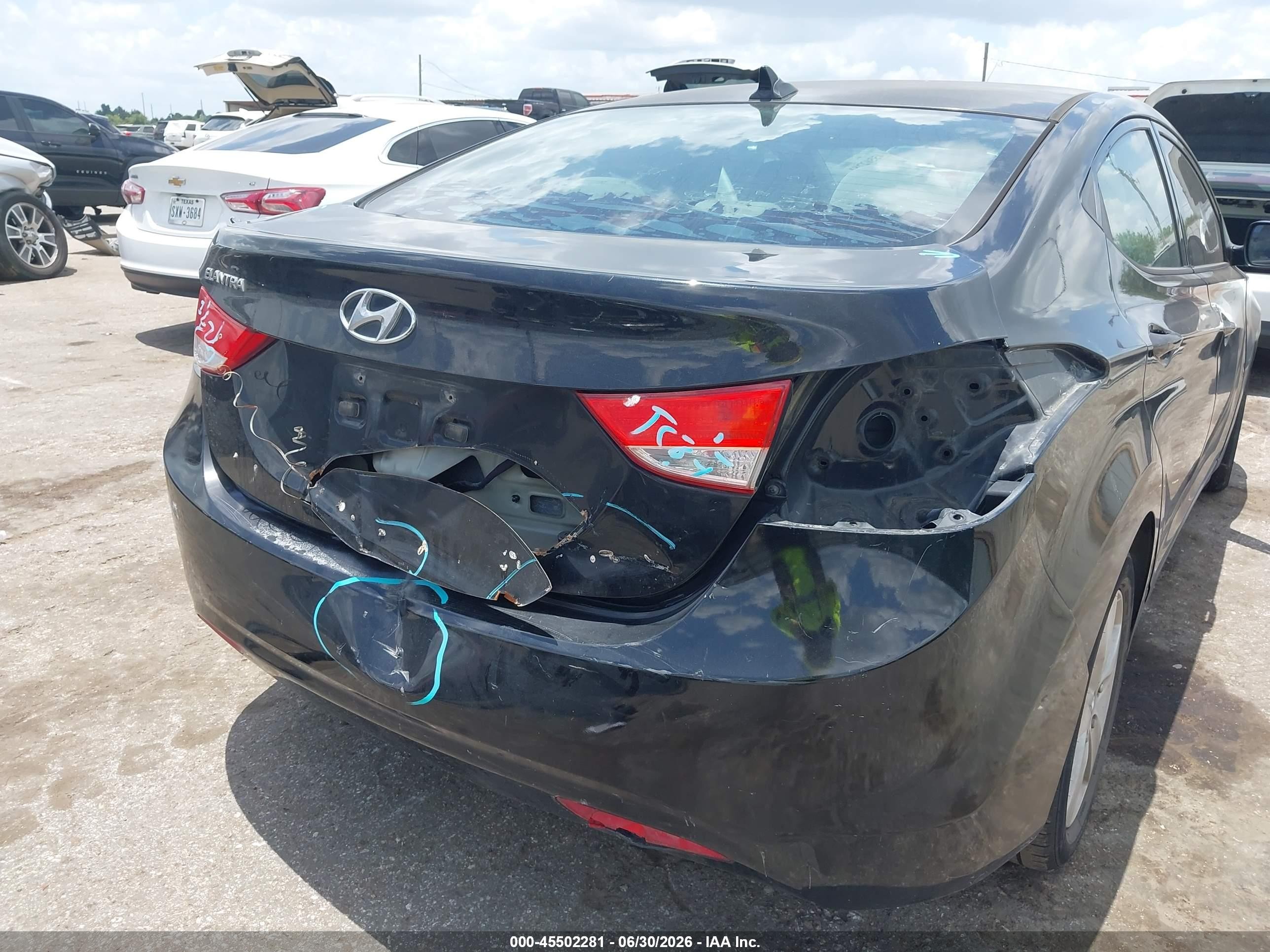 2013 Hyundai Elantra Gls Black vin: 5NPDH4AE2DH383993