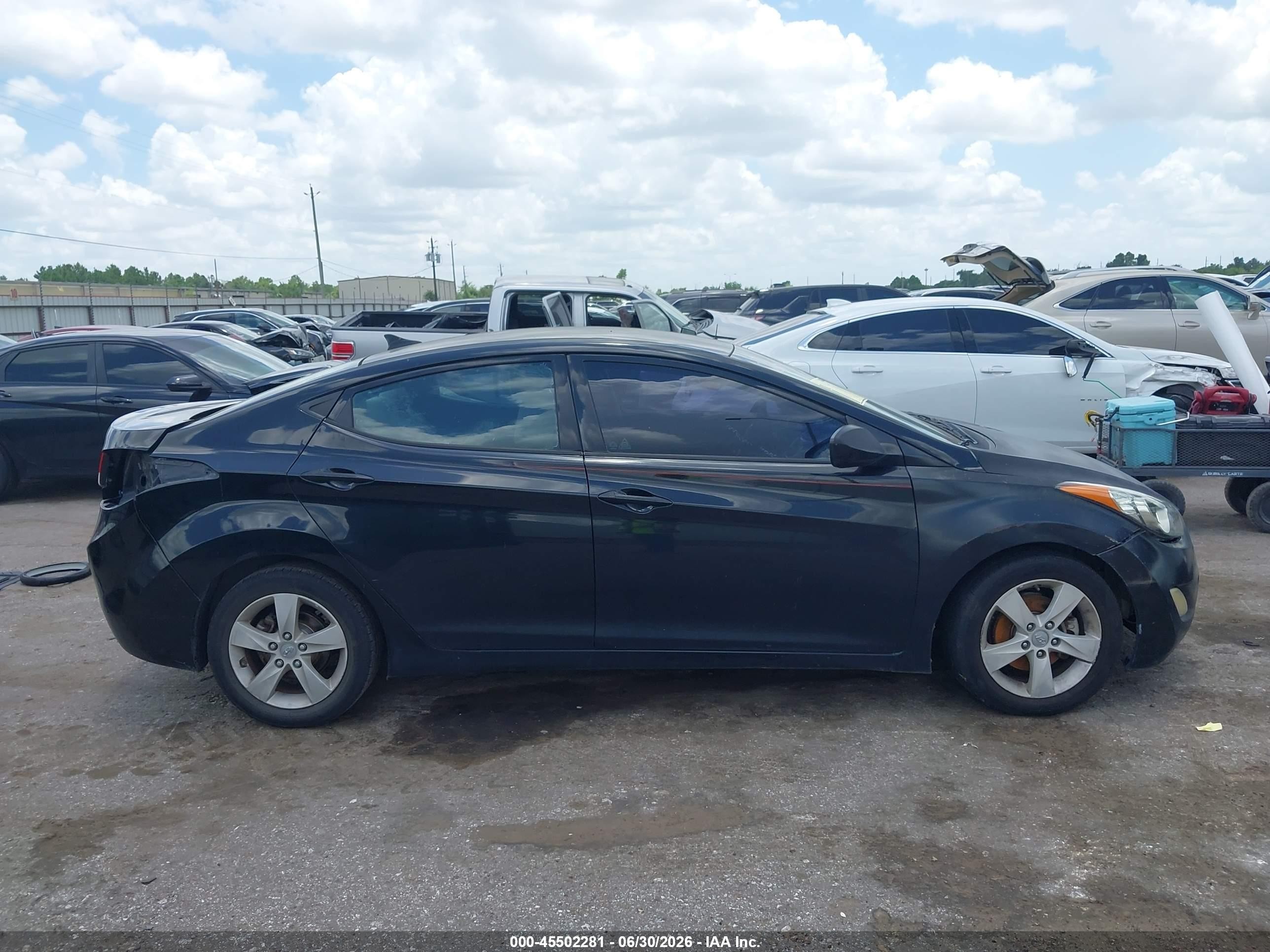 2013 Hyundai Elantra Gls Black vin: 5NPDH4AE2DH383993