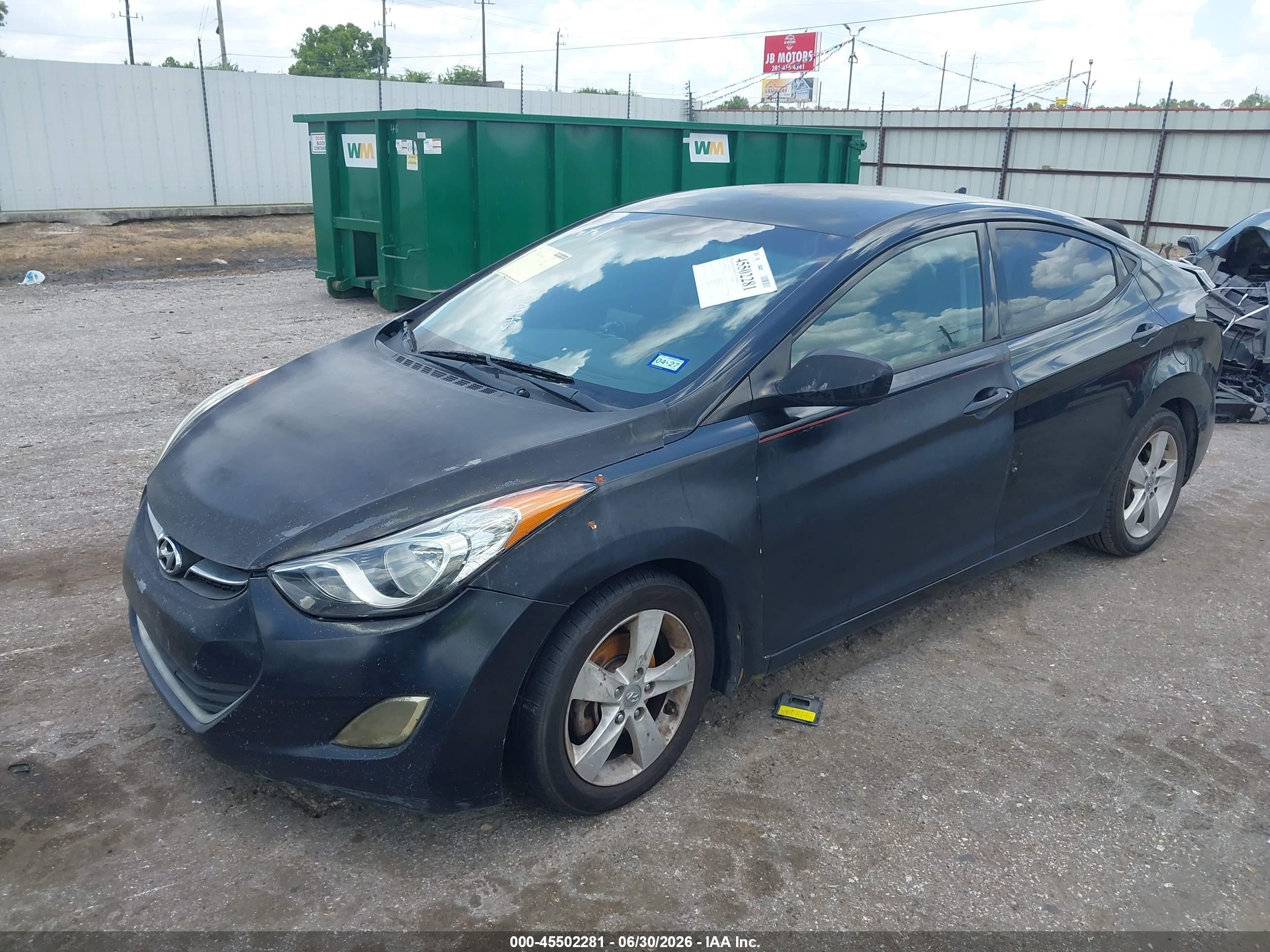 2013 Hyundai Elantra Gls Black vin: 5NPDH4AE2DH383993
