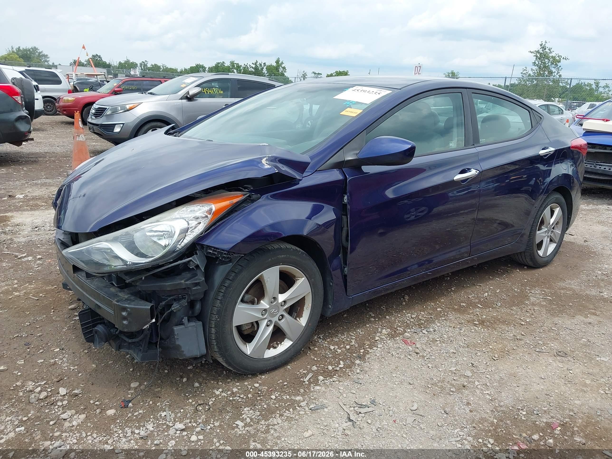 2013 Hyundai Elantra Gls Blue vin: 5NPDH4AE2DH384142