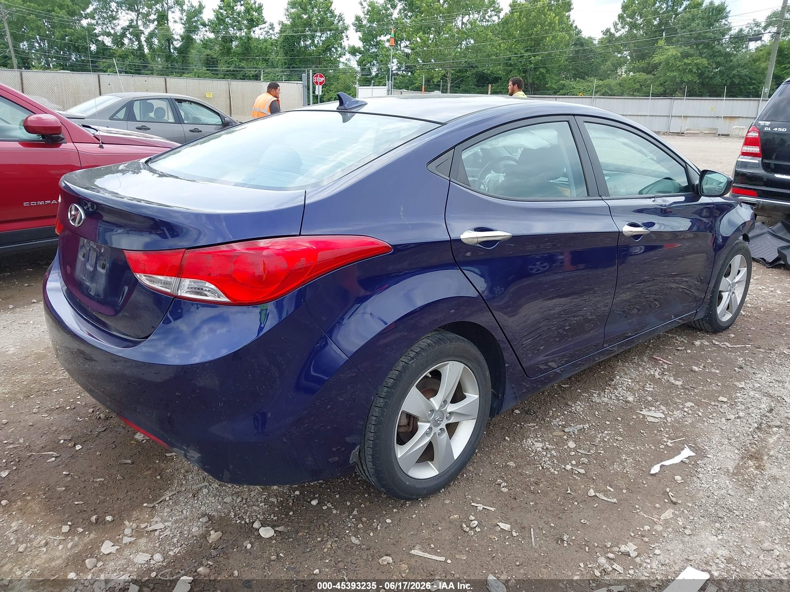 2013 Hyundai Elantra Gls Blue vin: 5NPDH4AE2DH384142