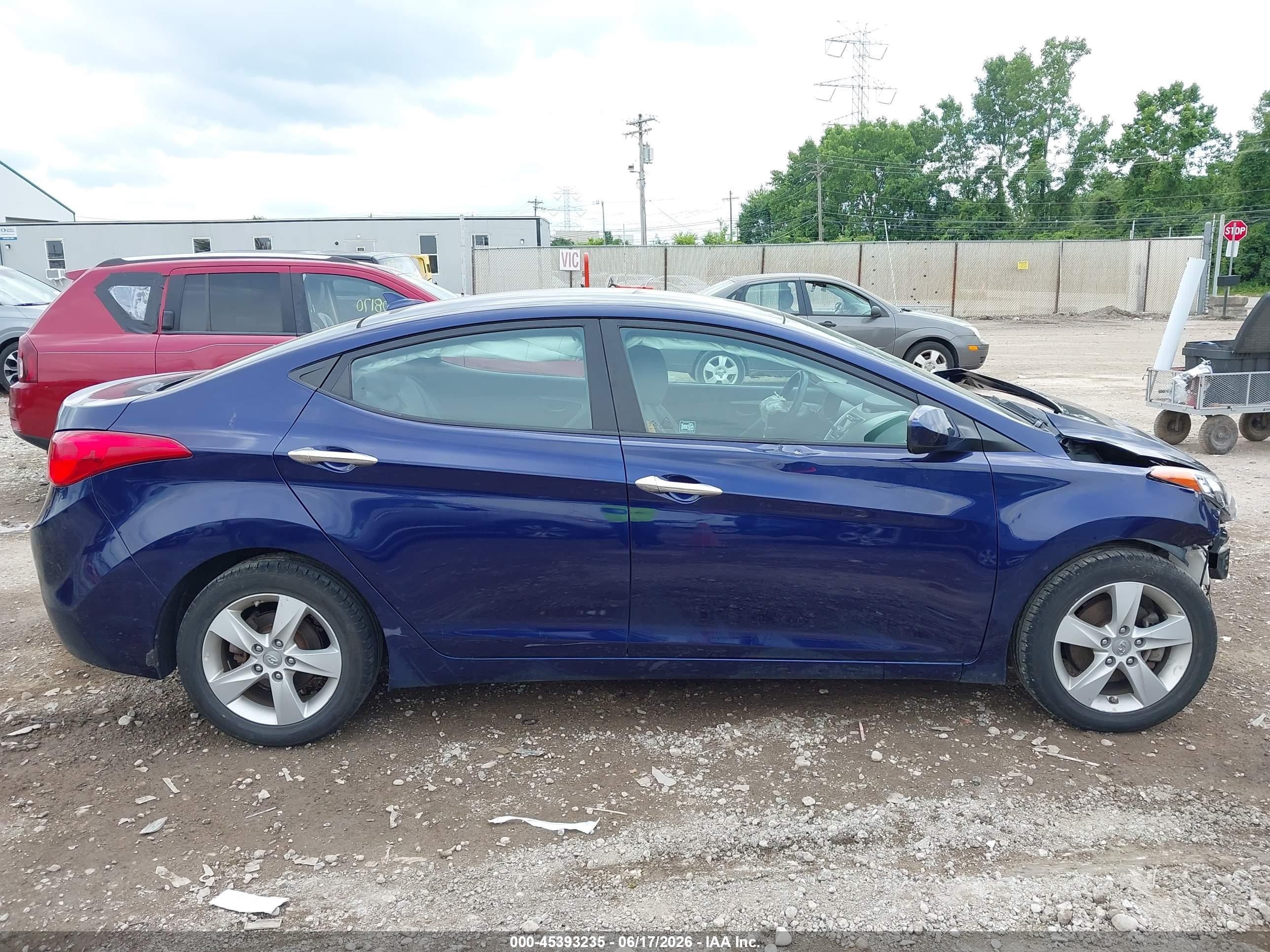 2013 Hyundai Elantra Gls Blue vin: 5NPDH4AE2DH384142