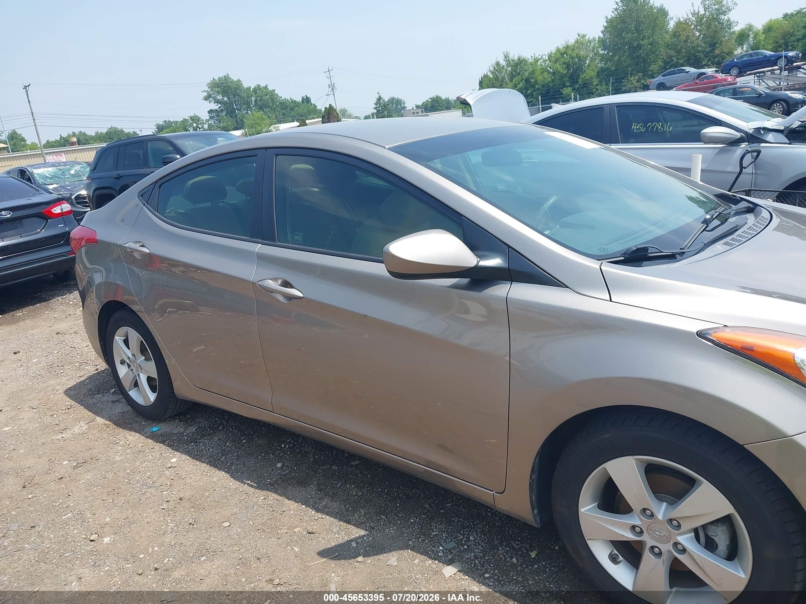 2013 Hyundai Elantra Gls Silver vin: 5NPDH4AE2DH389373