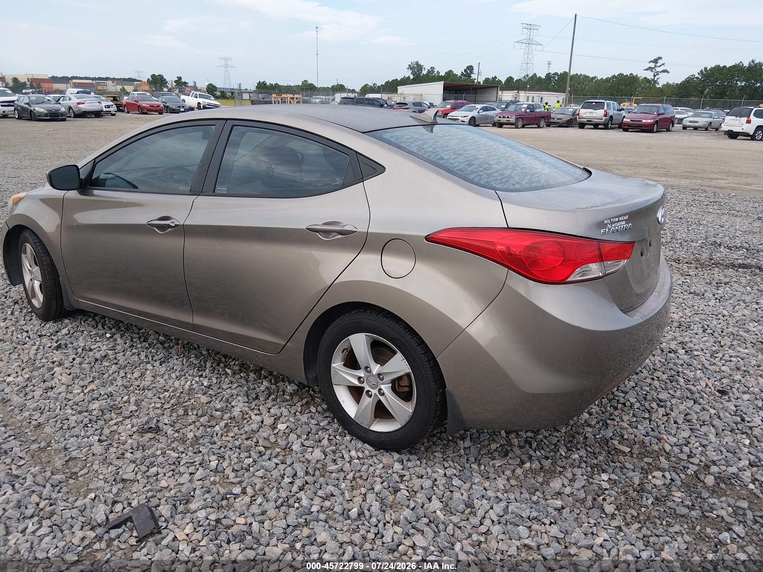 2013 Hyundai Elantra Gls Brown vin: 5NPDH4AE2DH394217
