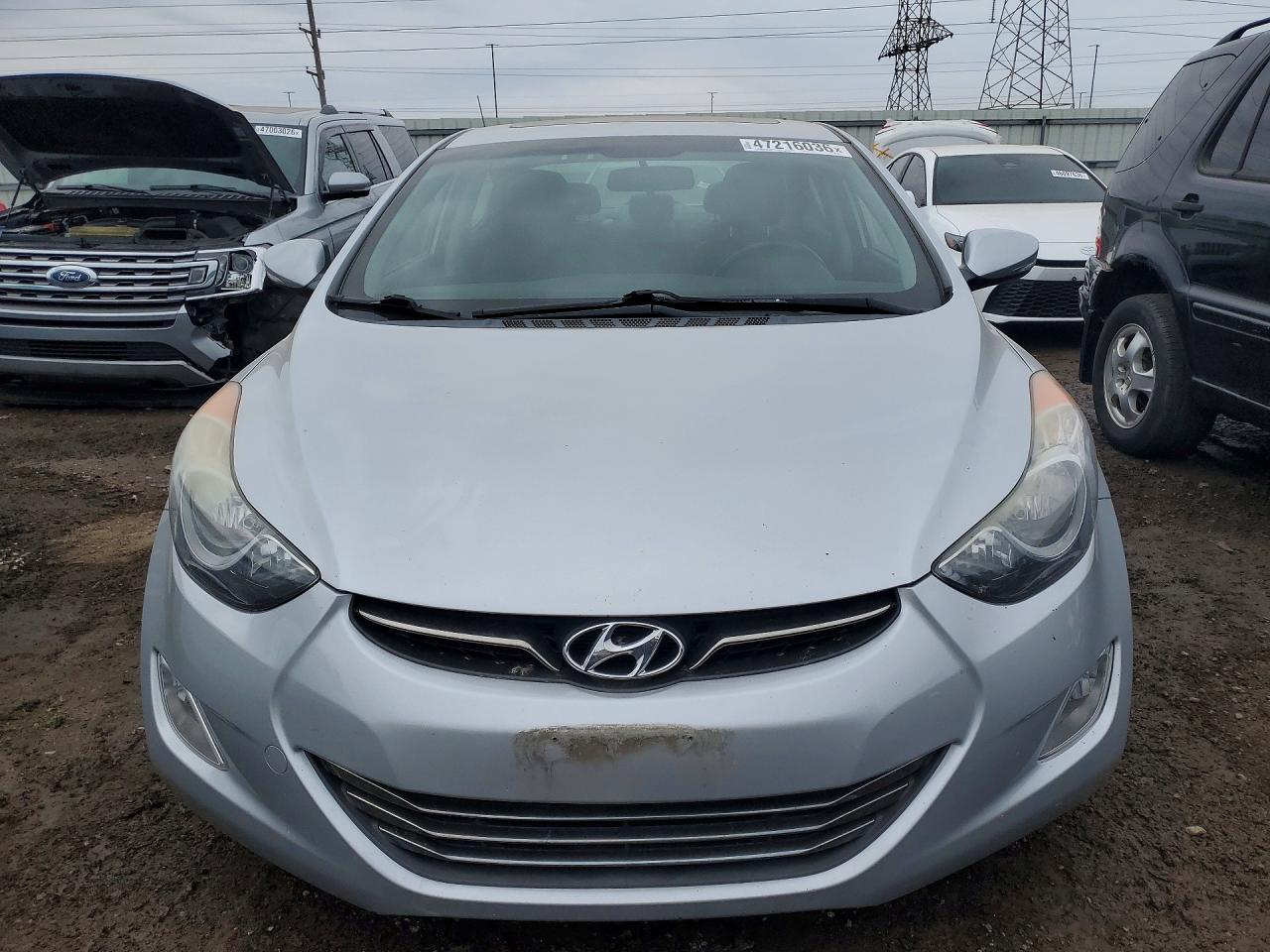 2013 Hyundai Elantra Limited Silver vin: 5NPDH4AE2DH394721
