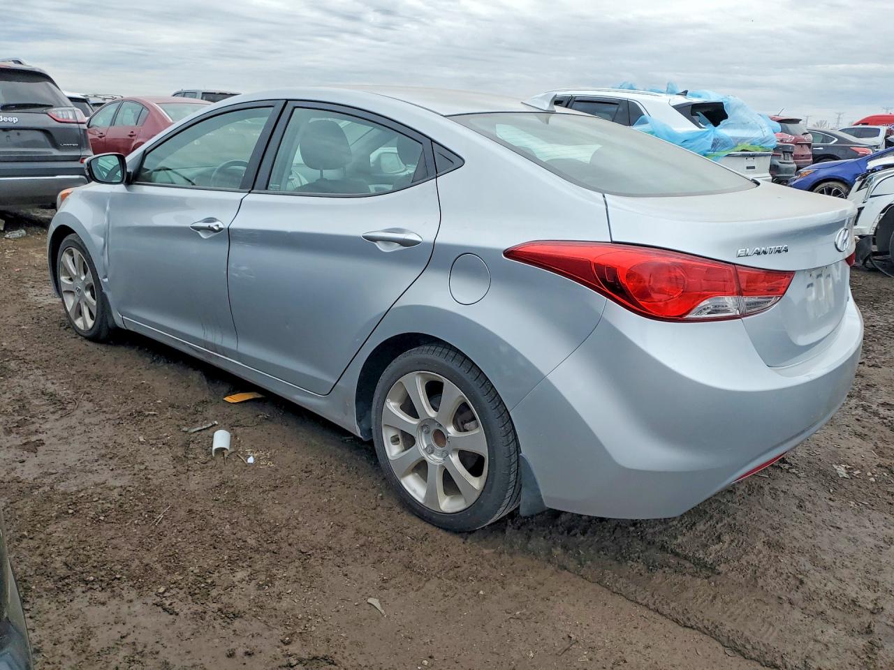 2013 Hyundai Elantra Limited Silver vin: 5NPDH4AE2DH394721