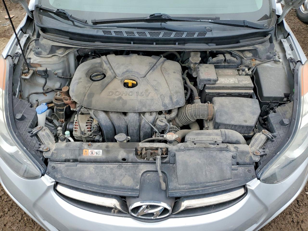 2013 Hyundai Elantra Limited Silver vin: 5NPDH4AE2DH394721