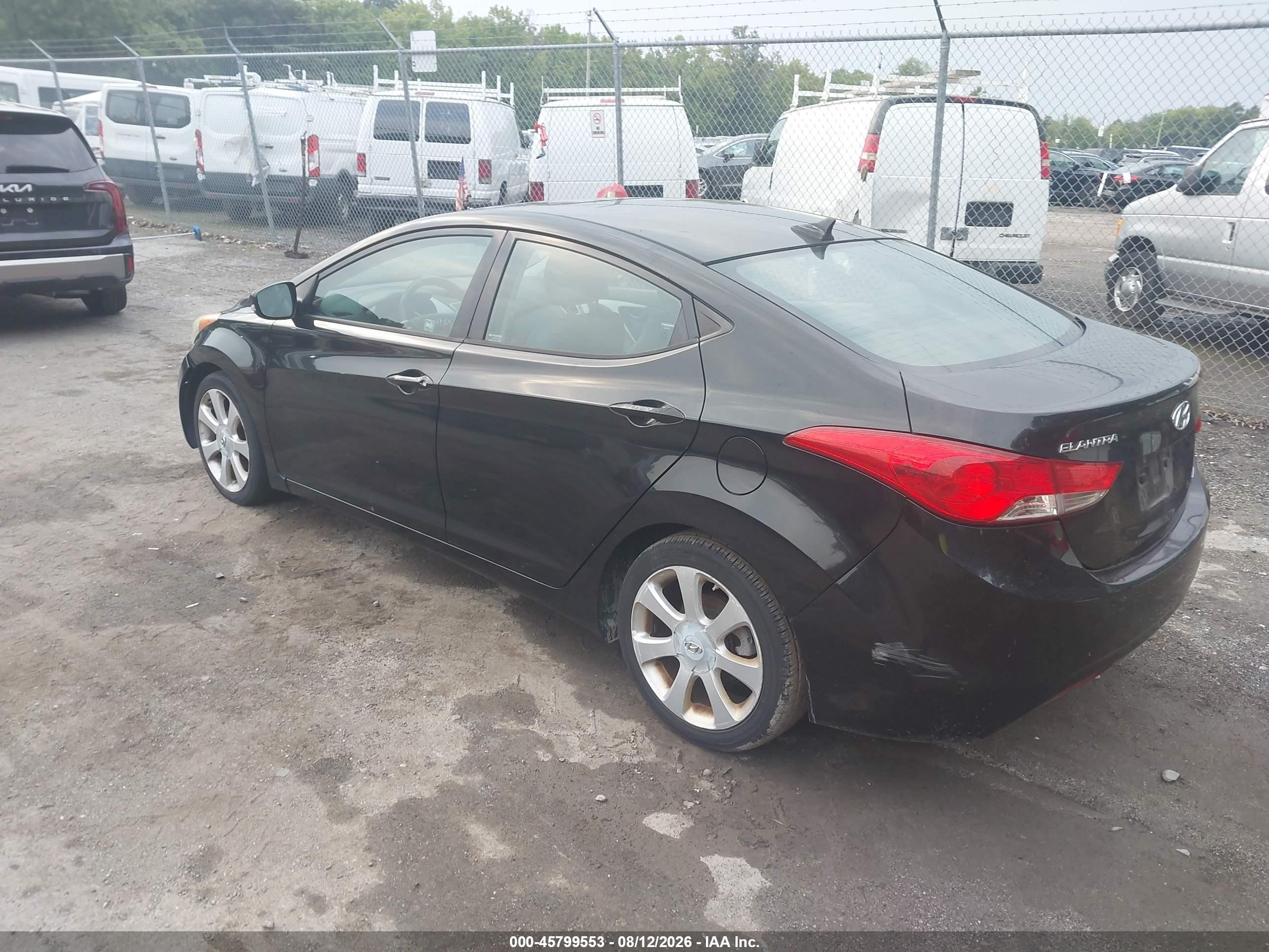 2013 Hyundai Elantra Limited Black vin: 5NPDH4AE2DH396145