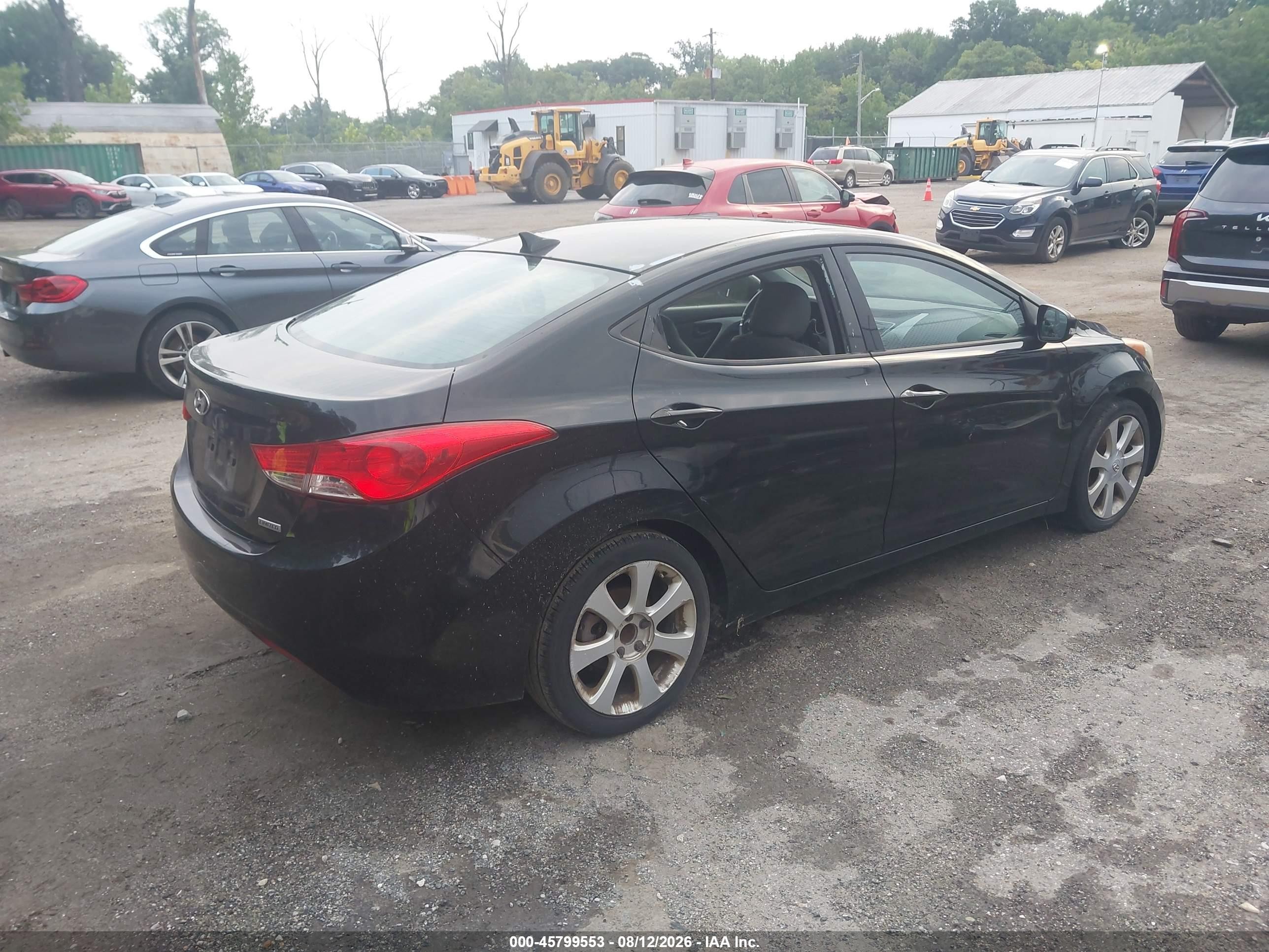 2013 Hyundai Elantra Limited Black vin: 5NPDH4AE2DH396145