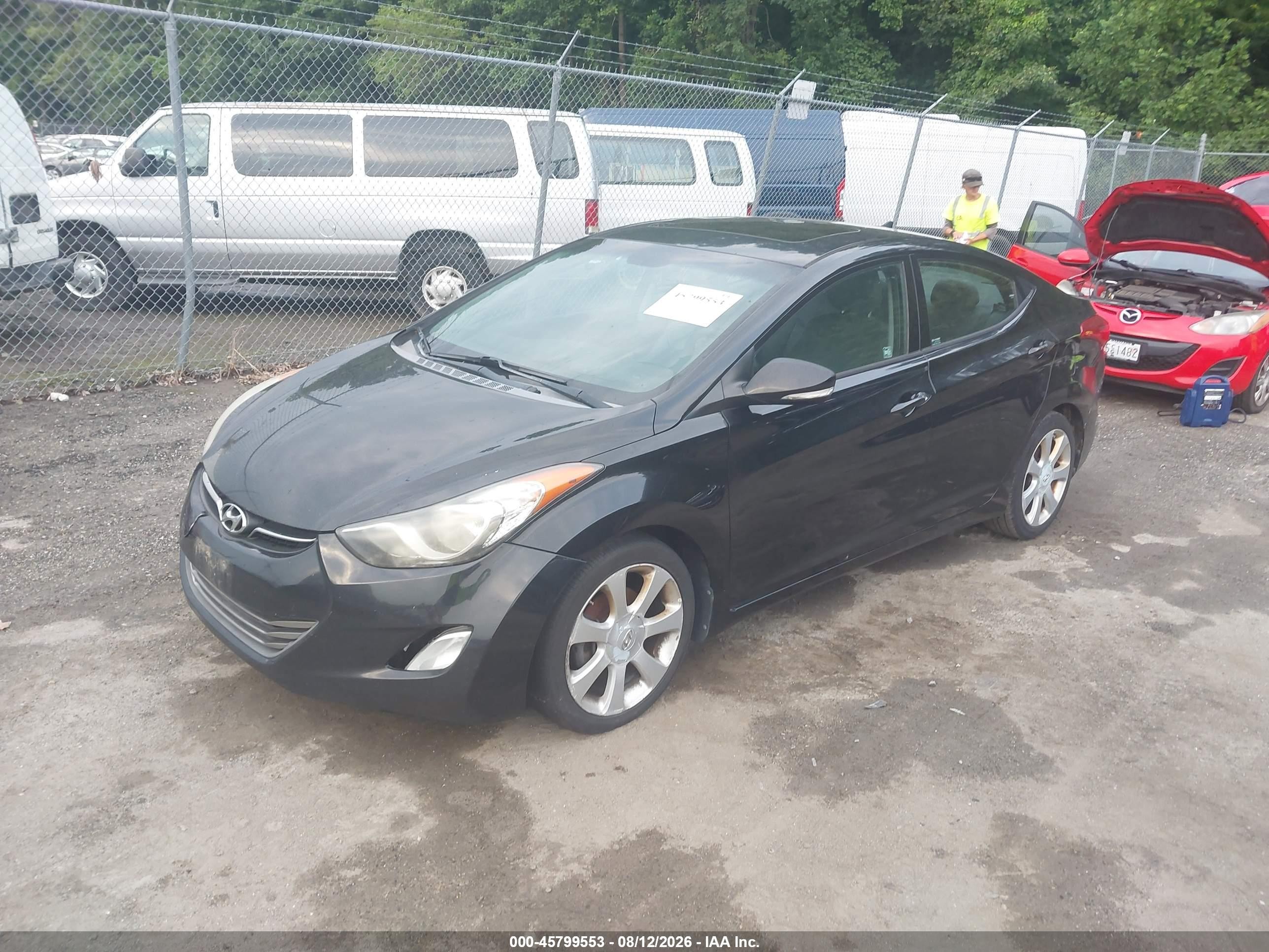 2013 Hyundai Elantra Limited Black vin: 5NPDH4AE2DH396145