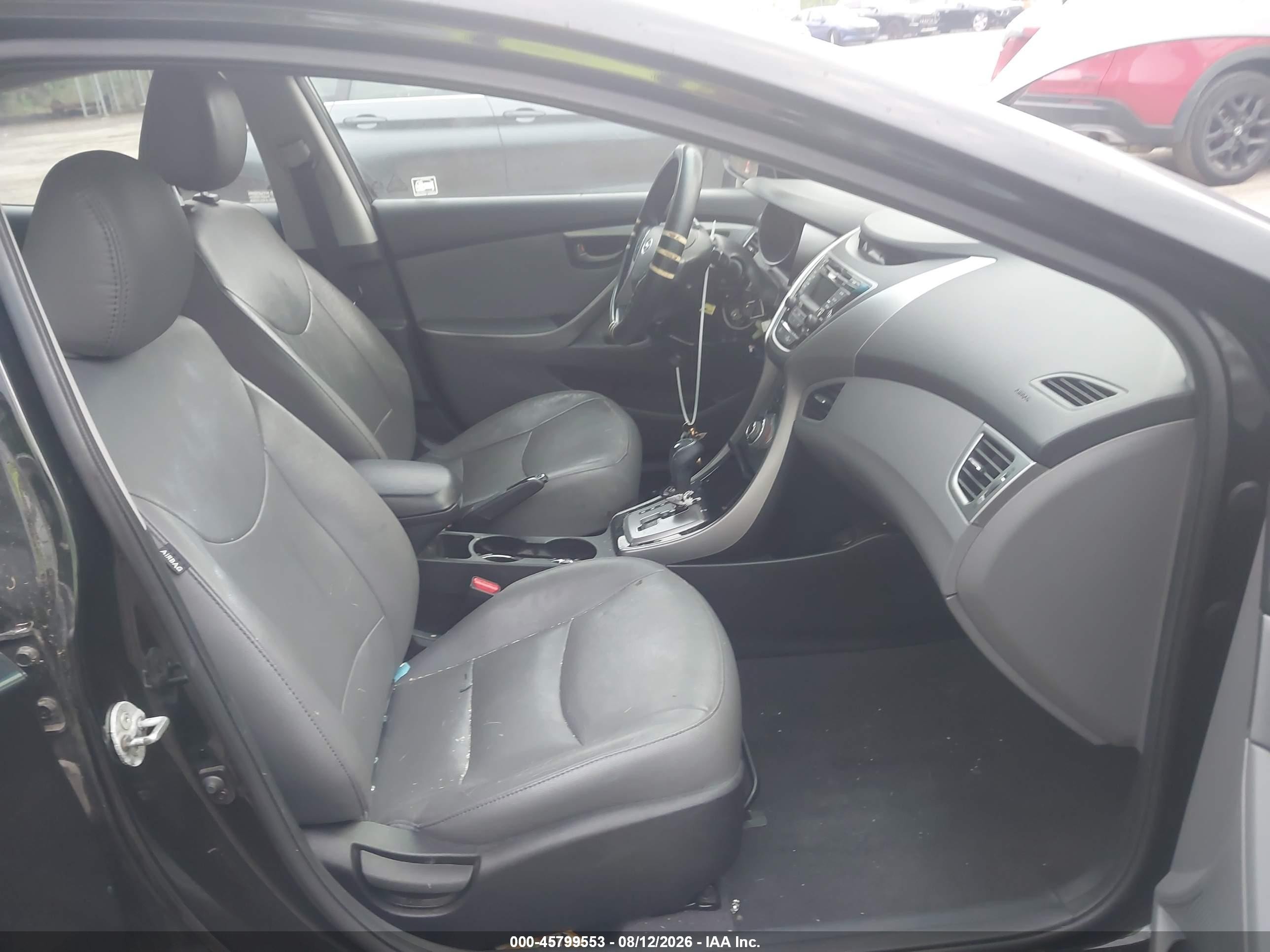 2013 Hyundai Elantra Limited Black vin: 5NPDH4AE2DH396145