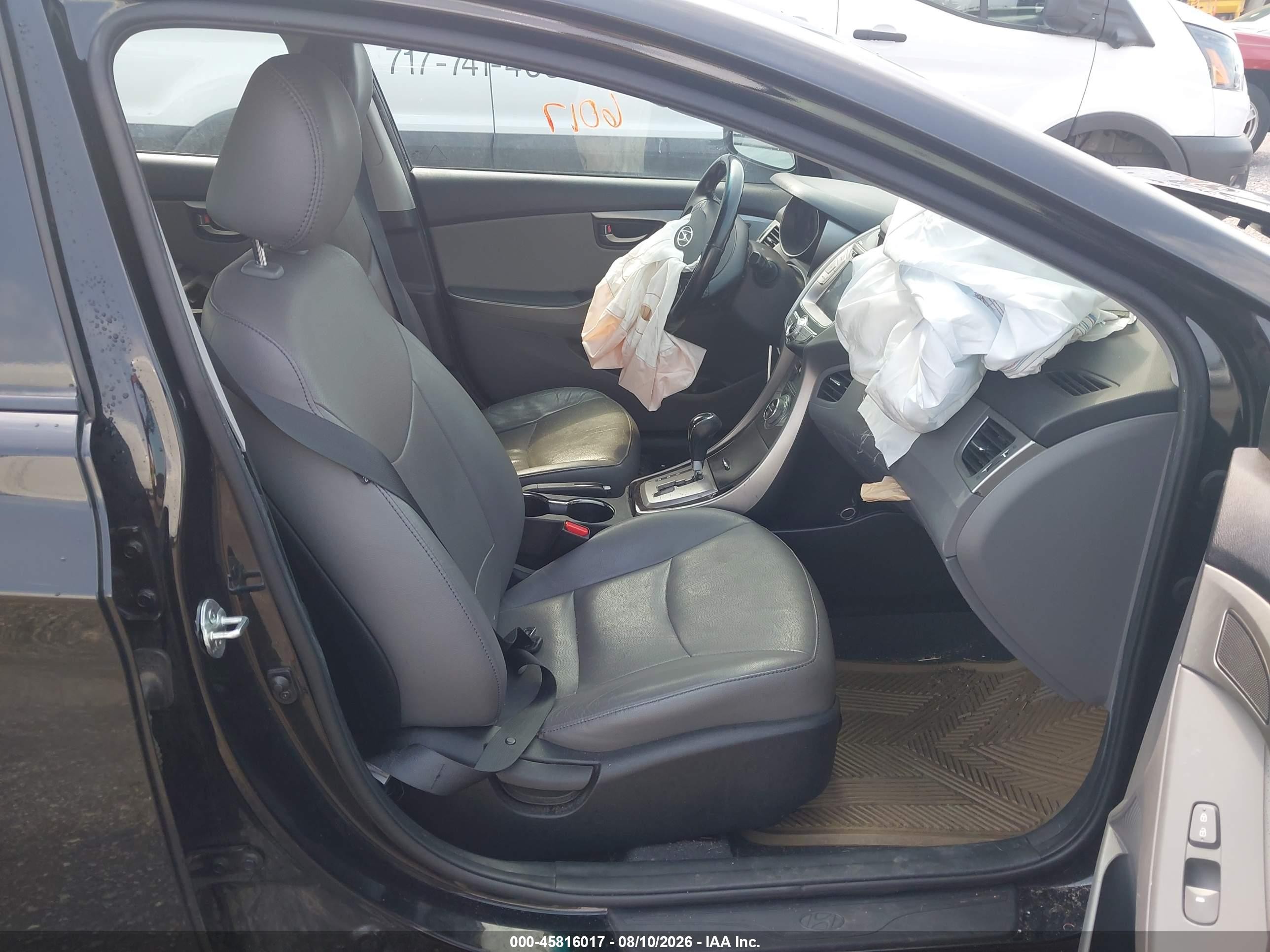 2013 Hyundai Elantra Limited Black vin: 5NPDH4AE2DH399921