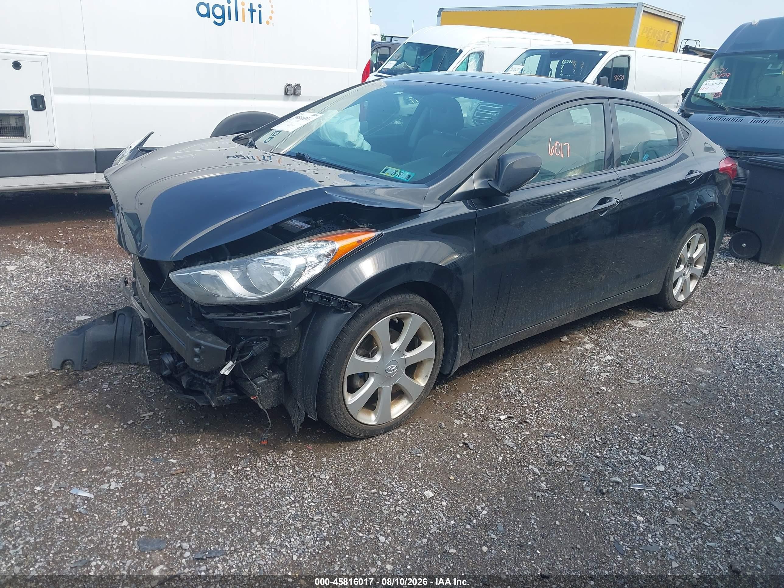 2013 Hyundai Elantra Limited Black vin: 5NPDH4AE2DH399921