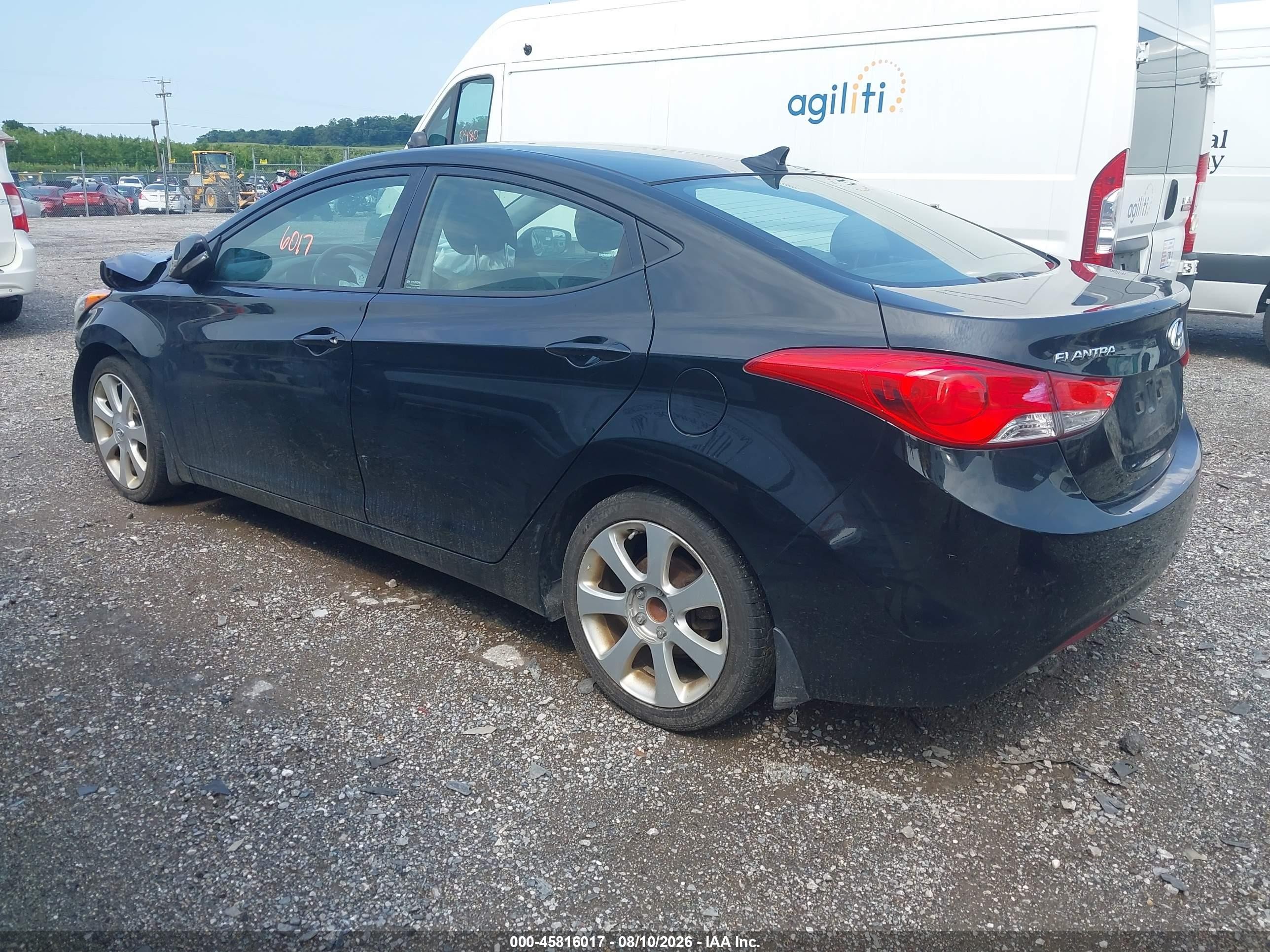 2013 Hyundai Elantra Limited Black vin: 5NPDH4AE2DH399921