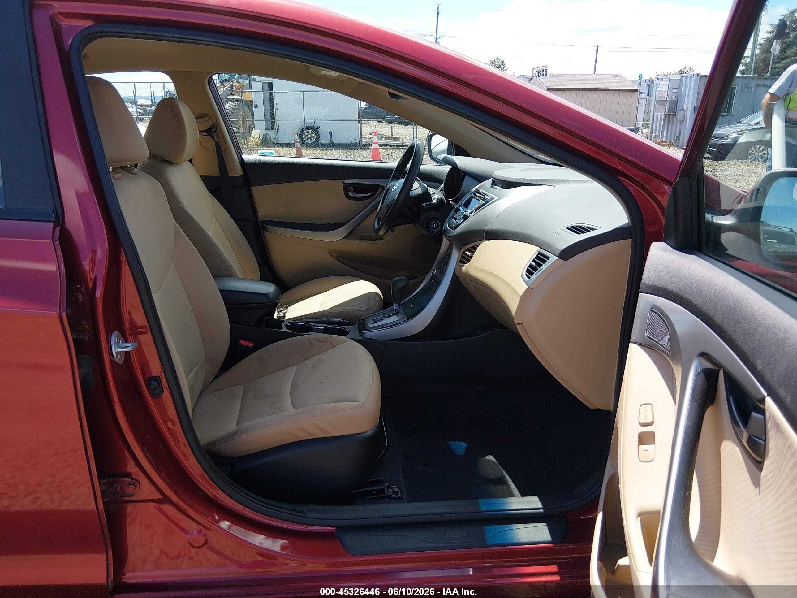 2013 Hyundai Elantra Gls Red vin: 5NPDH4AE2DH407564