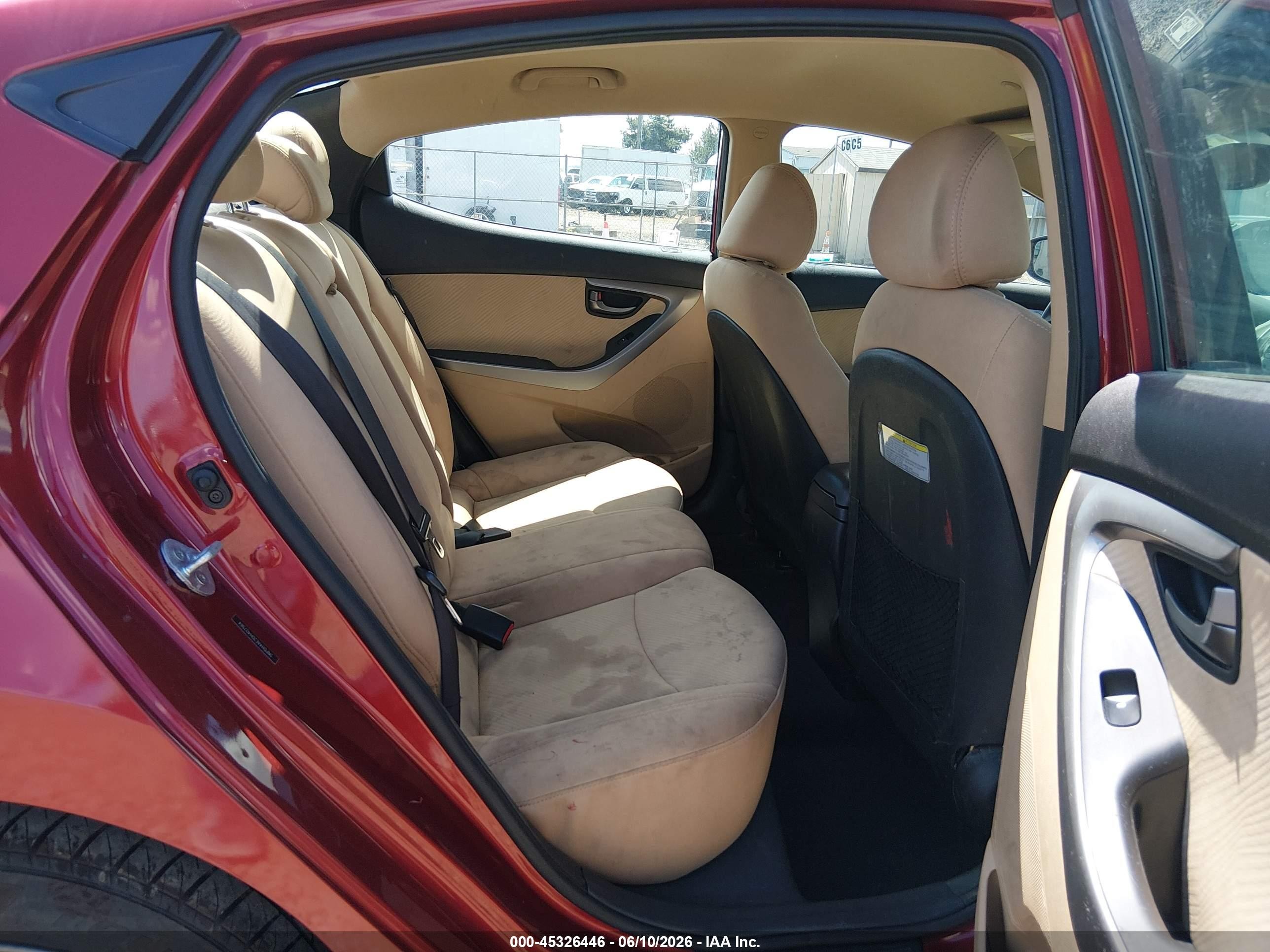 2013 Hyundai Elantra Gls Red vin: 5NPDH4AE2DH407564