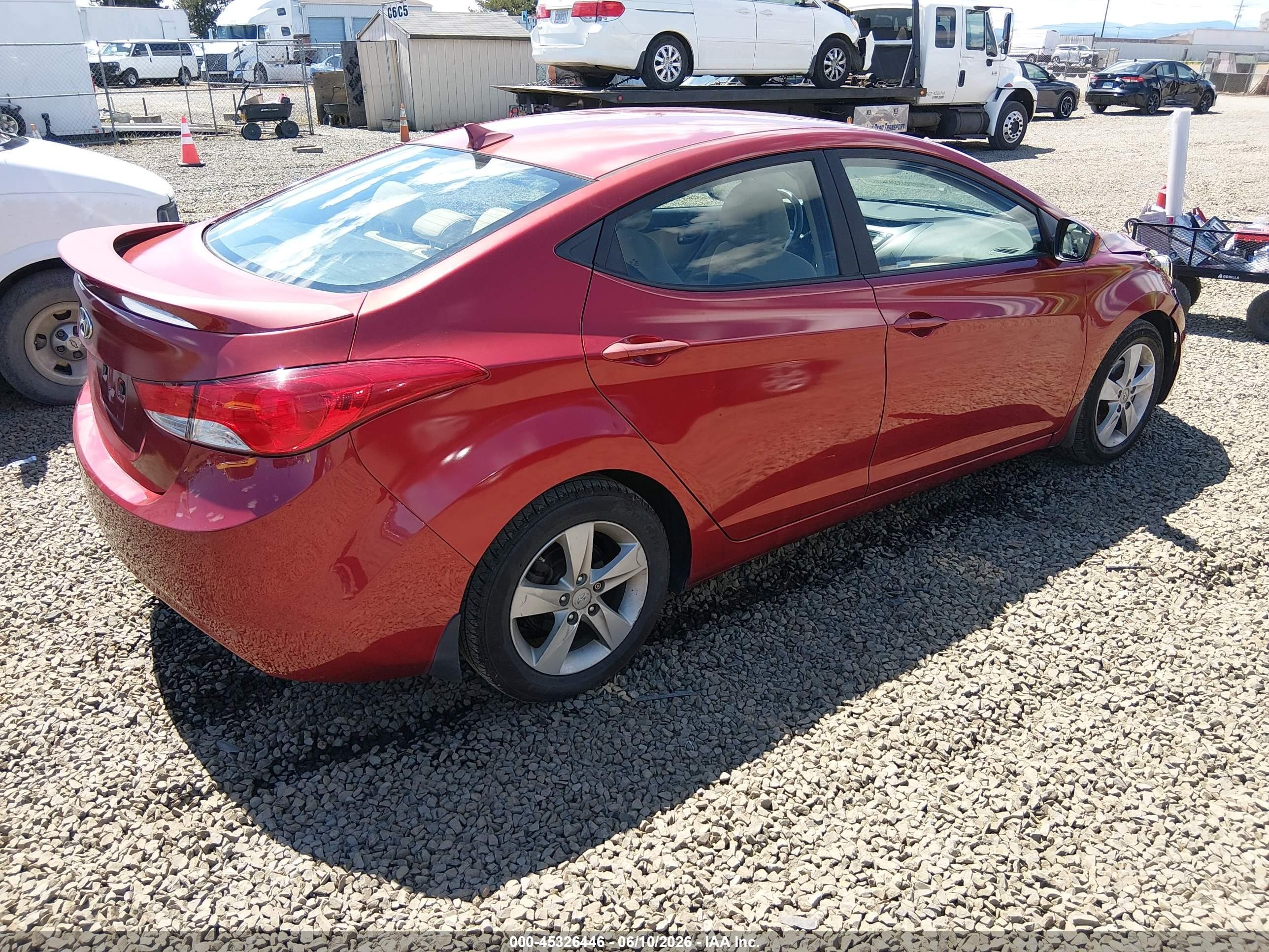 2013 Hyundai Elantra Gls Red vin: 5NPDH4AE2DH407564