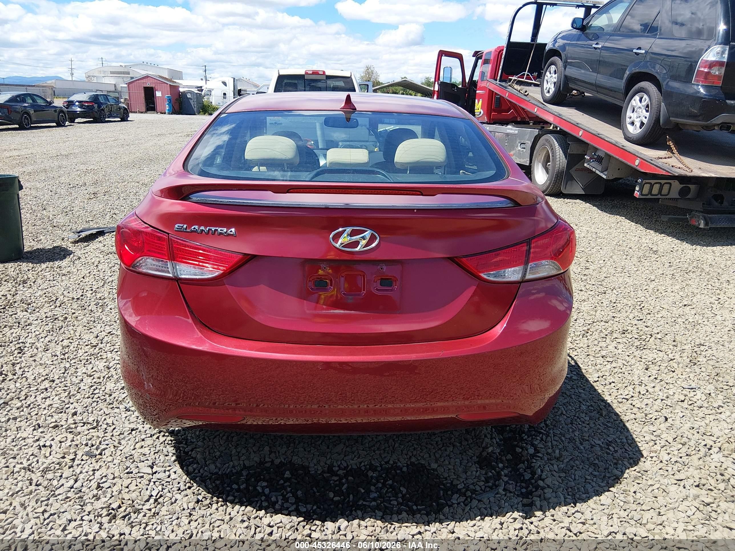 2013 Hyundai Elantra Gls Red vin: 5NPDH4AE2DH407564
