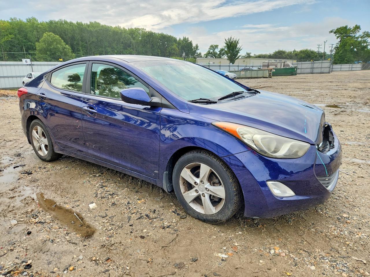 2013 Hyundai Elantra Gls Blue vin: 5NPDH4AE2DH415308
