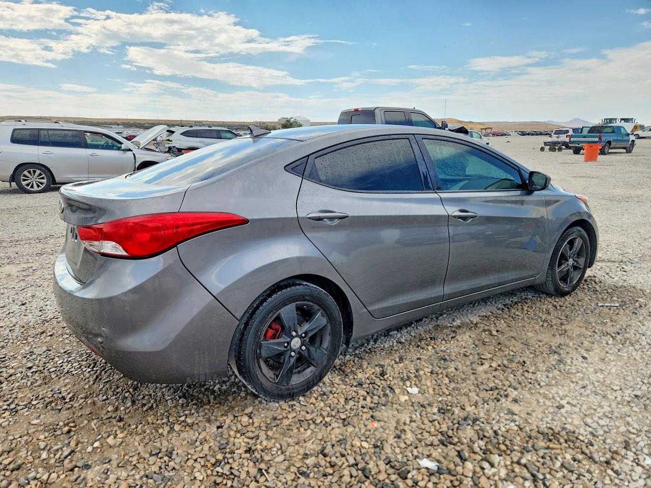 2013 Hyundai Elantra Gls Gray vin: 5NPDH4AE2DH419794