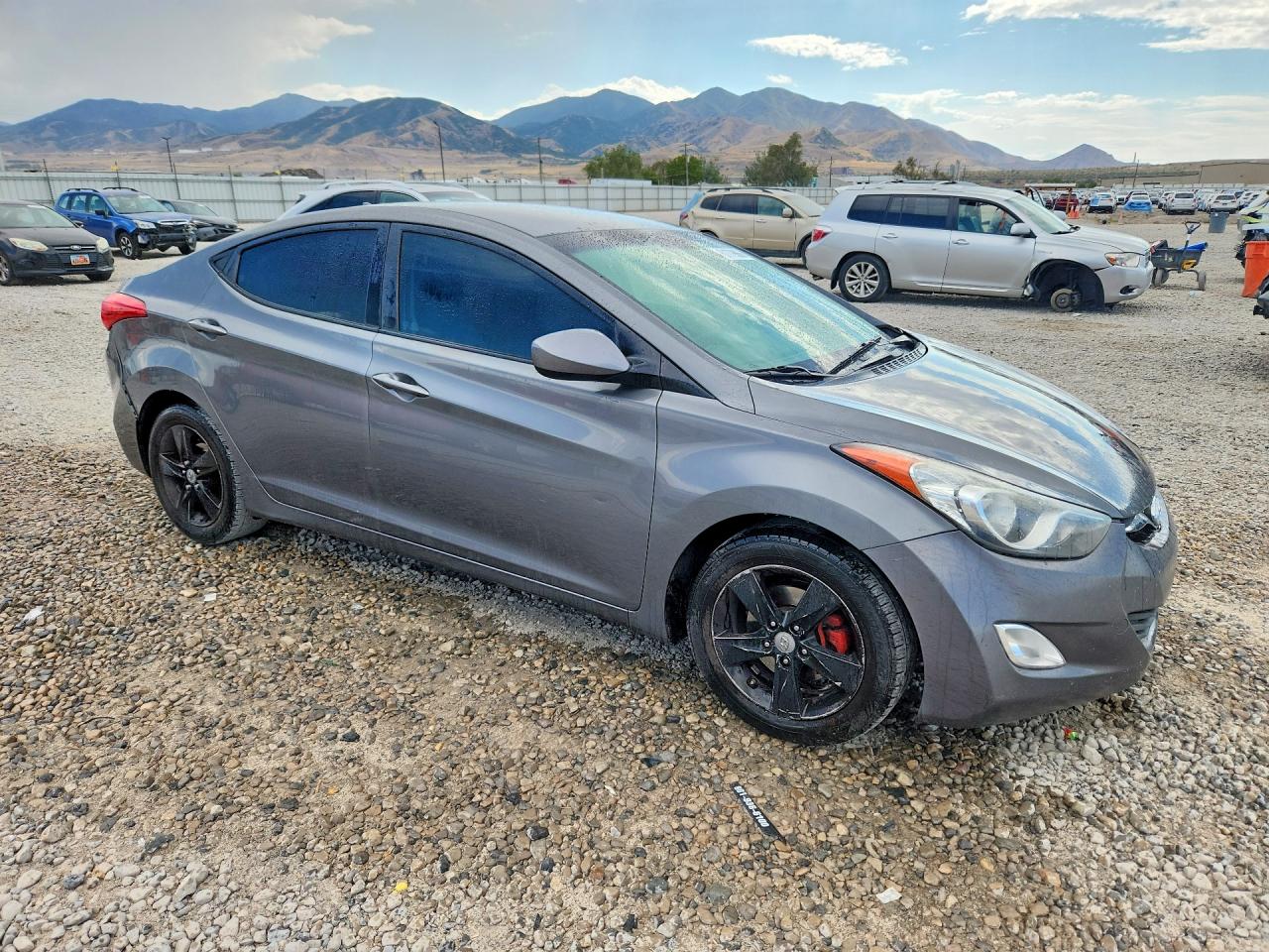 2013 Hyundai Elantra Gls Gray vin: 5NPDH4AE2DH419794