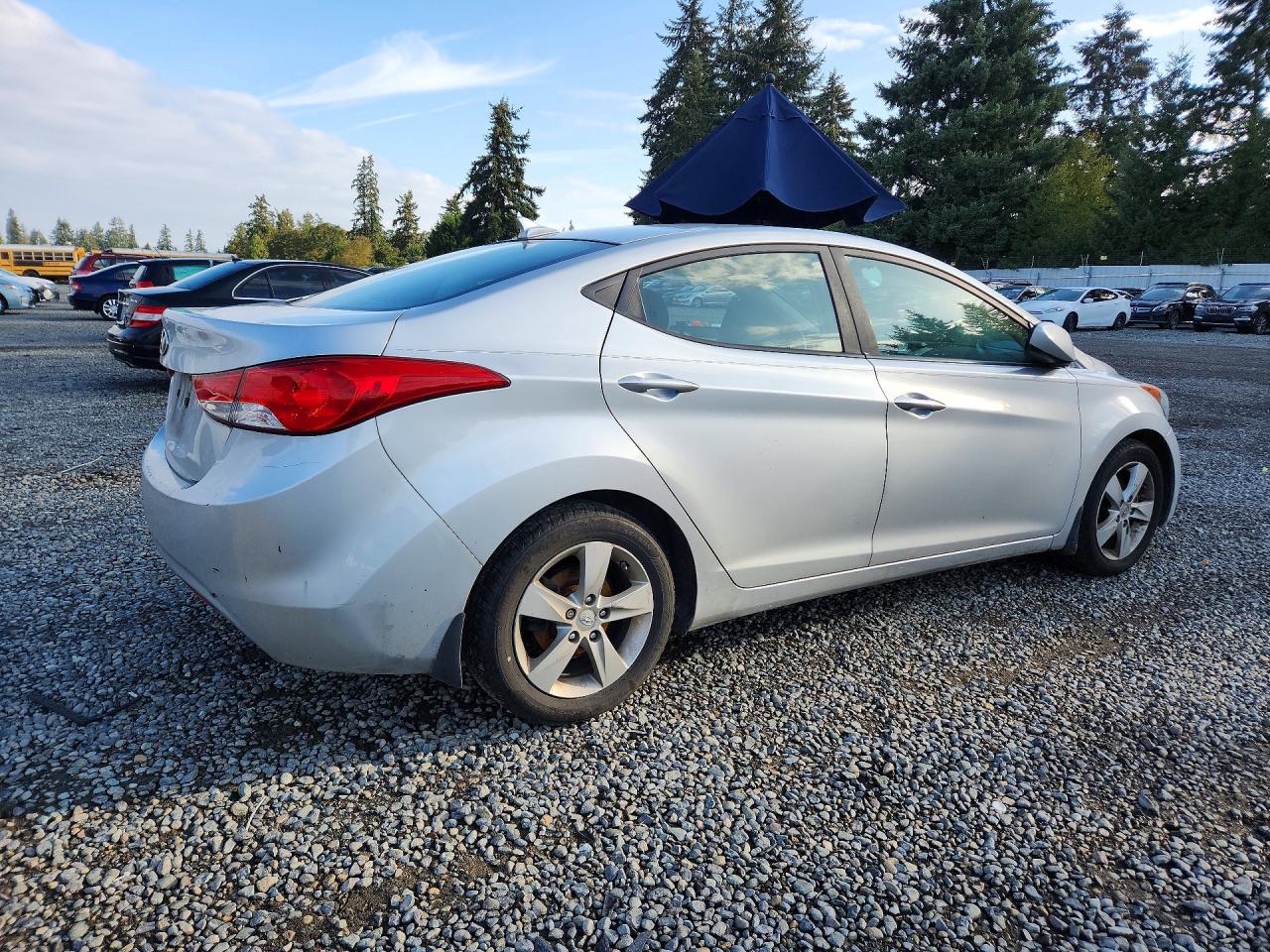 2013 Hyundai Elantra Gls Silver vin: 5NPDH4AE2DH420265