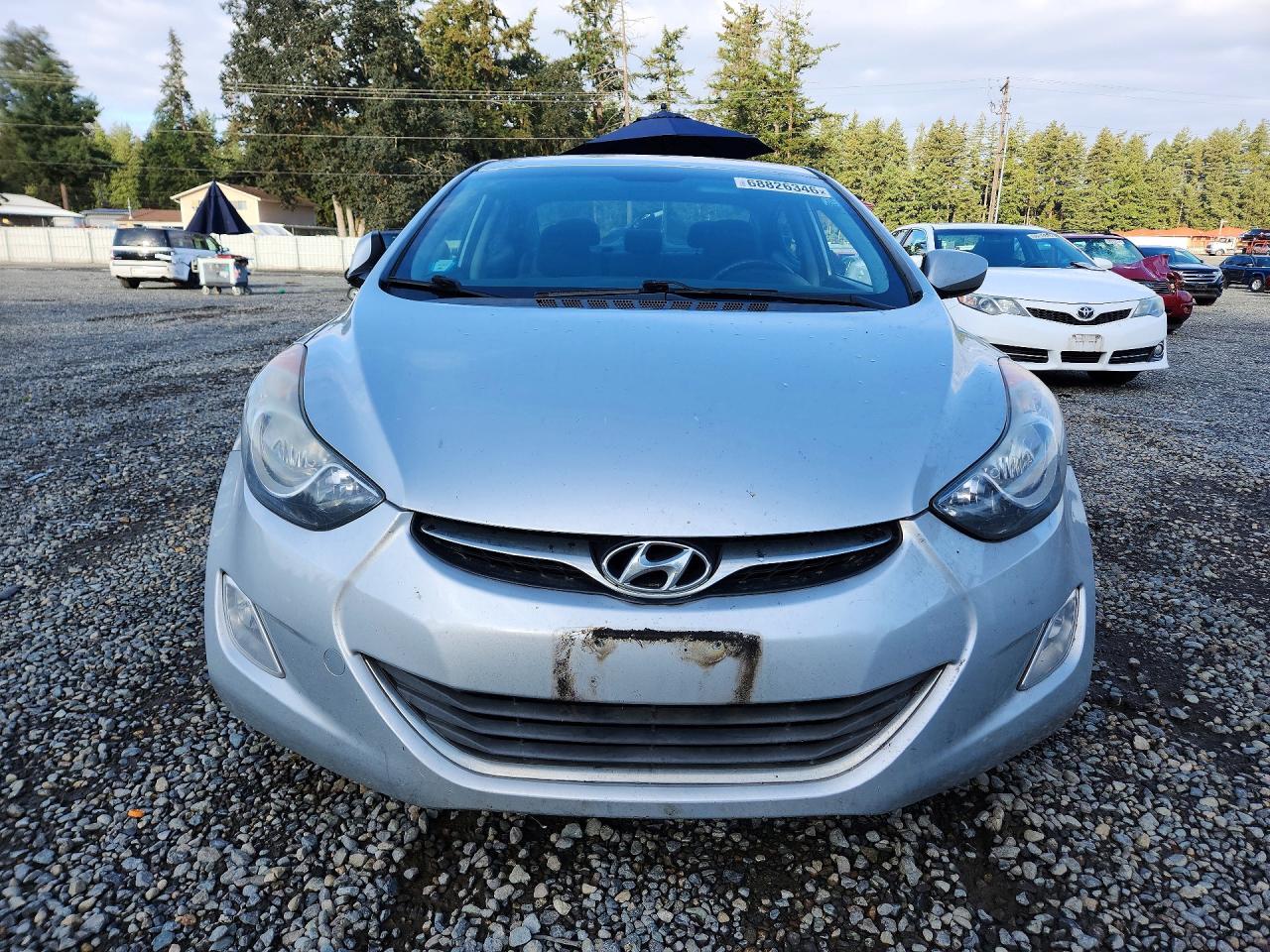 2013 Hyundai Elantra Gls Silver vin: 5NPDH4AE2DH420265