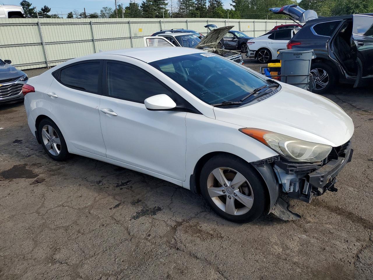 2013 Hyundai Elantra Gls White vin: 5NPDH4AE2DH420623