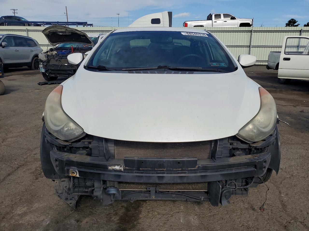 2013 Hyundai Elantra Gls White vin: 5NPDH4AE2DH420623