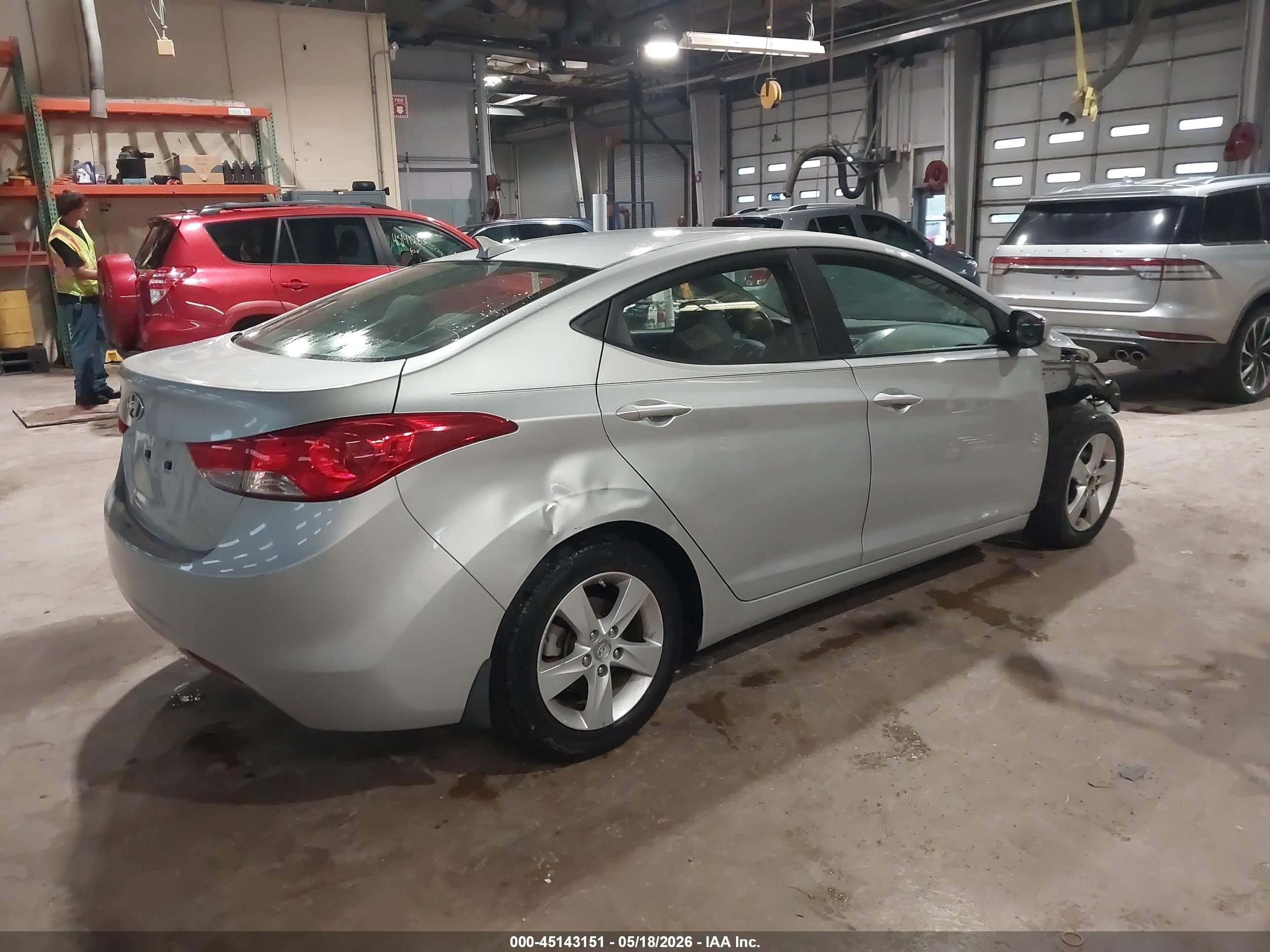 2013 Hyundai Elantra Gls Silver vin: 5NPDH4AE2DH423912