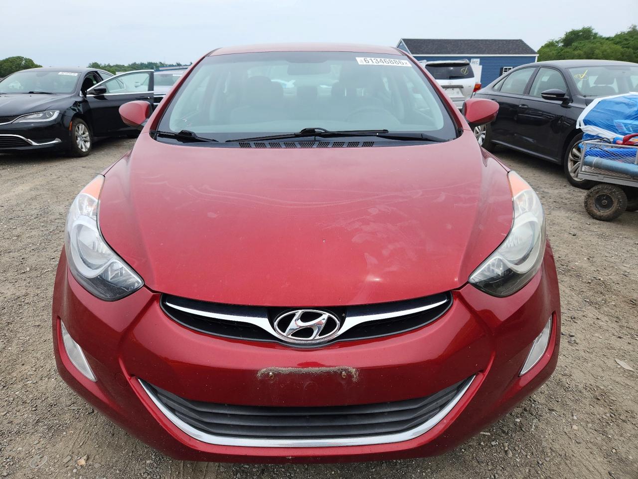 2013 Hyundai Elantra Gls Red vin: 5NPDH4AE2DH431797