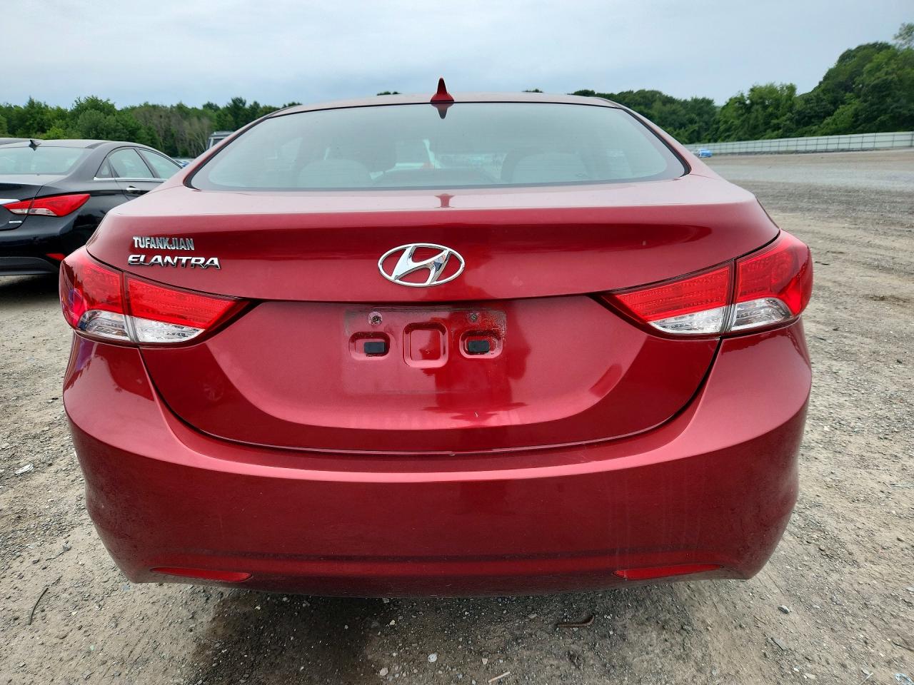 2013 Hyundai Elantra Gls Red vin: 5NPDH4AE2DH431797