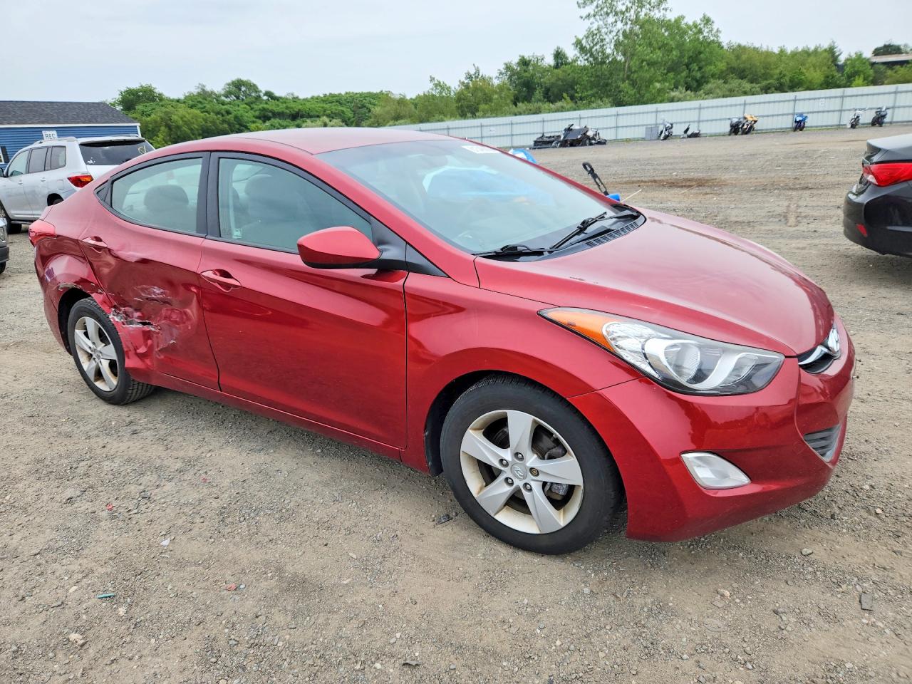 2013 Hyundai Elantra Gls Red vin: 5NPDH4AE2DH431797