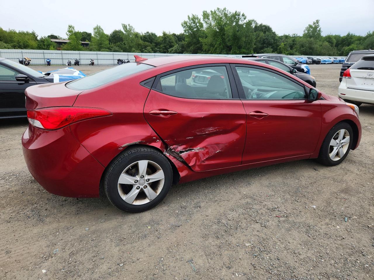 2013 Hyundai Elantra Gls Red vin: 5NPDH4AE2DH431797