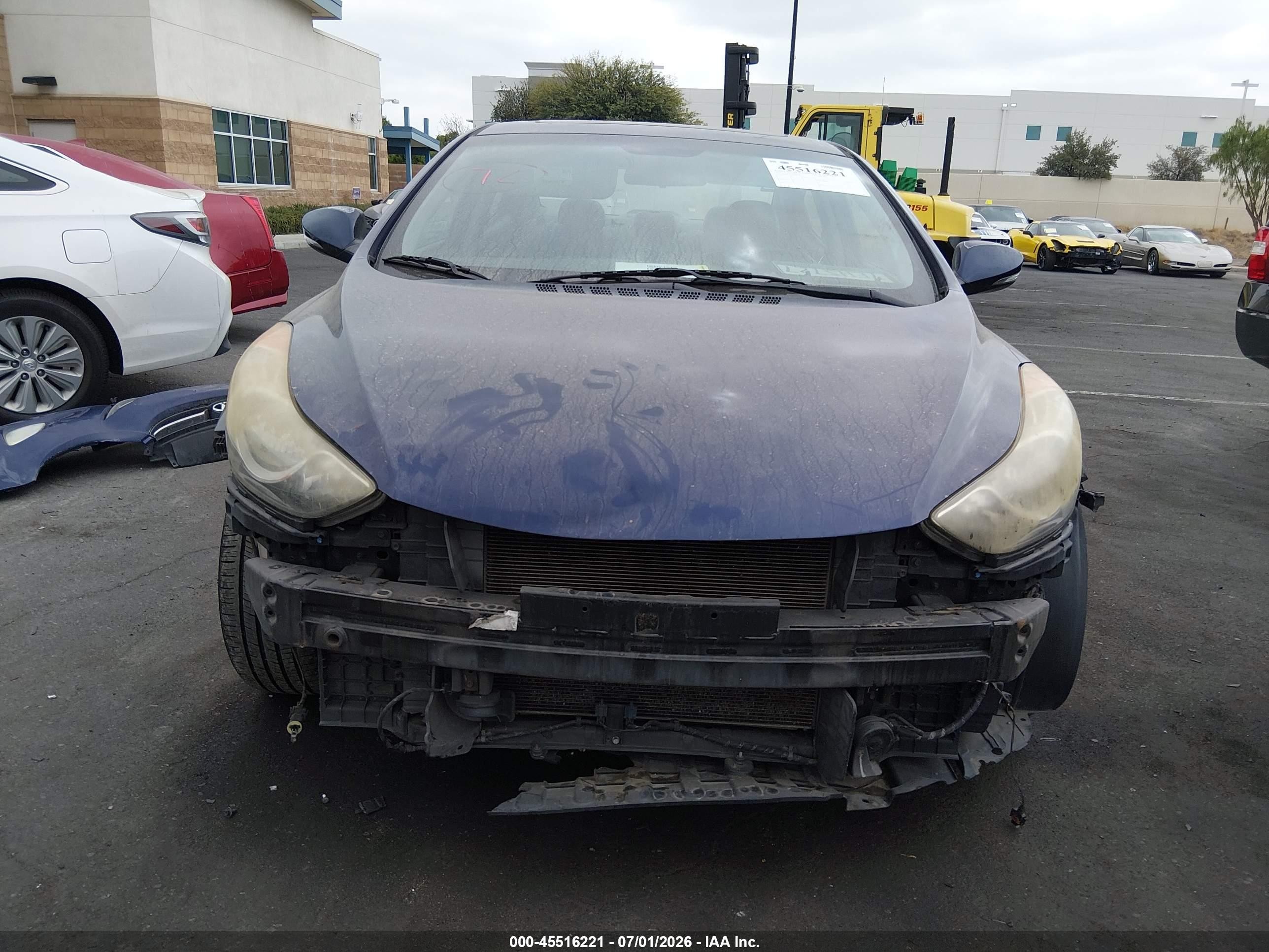 2013 Hyundai Elantra Limited Синий vin: 5NPDH4AE2DH436451