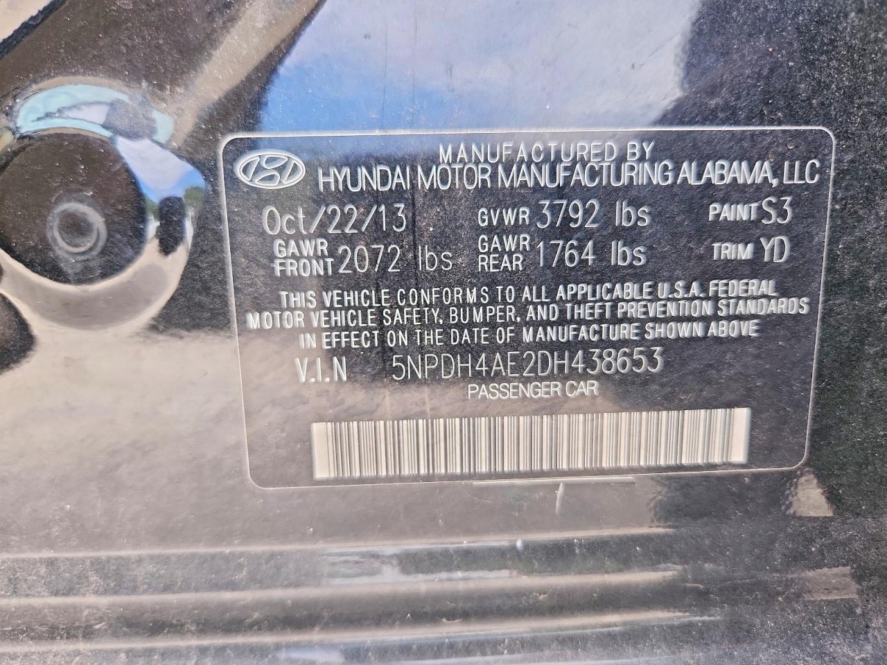 2013 Hyundai Elantra Limited Серый vin: 5NPDH4AE2DH438653